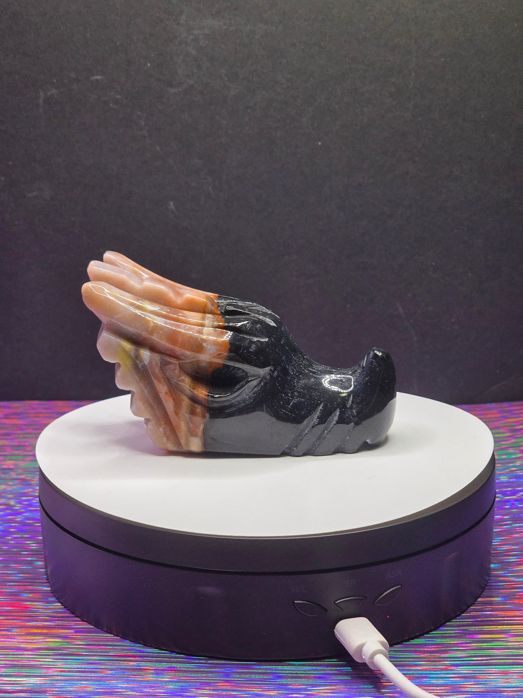 Black & Red Ocean Jasper Dragon Head