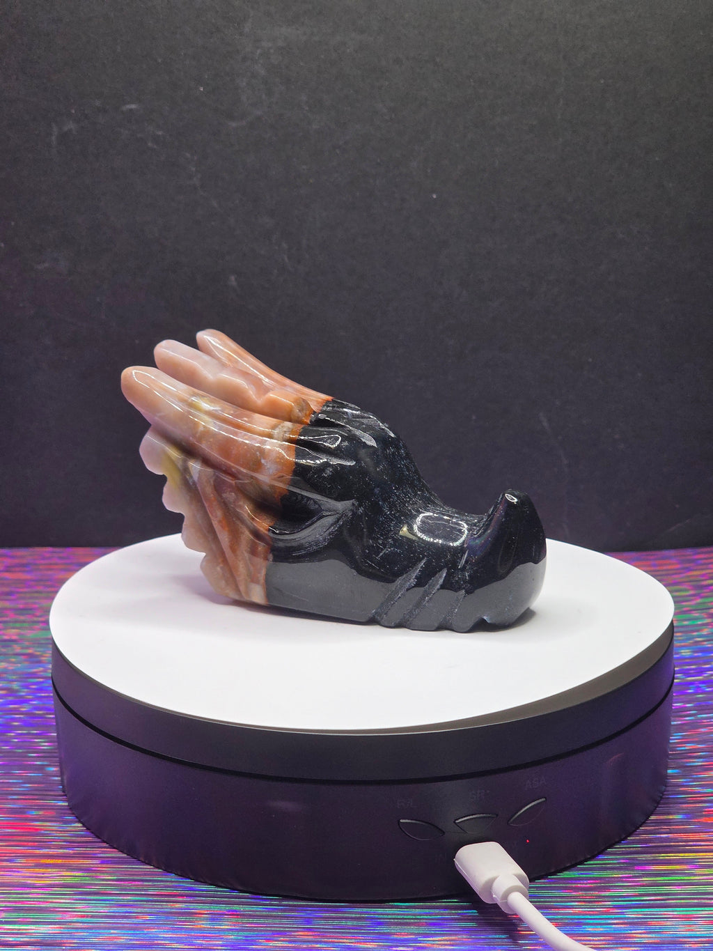 Black & Red Ocean Jasper Dragon Head