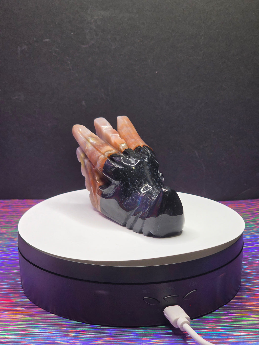 Black & Red Ocean Jasper Dragon Head