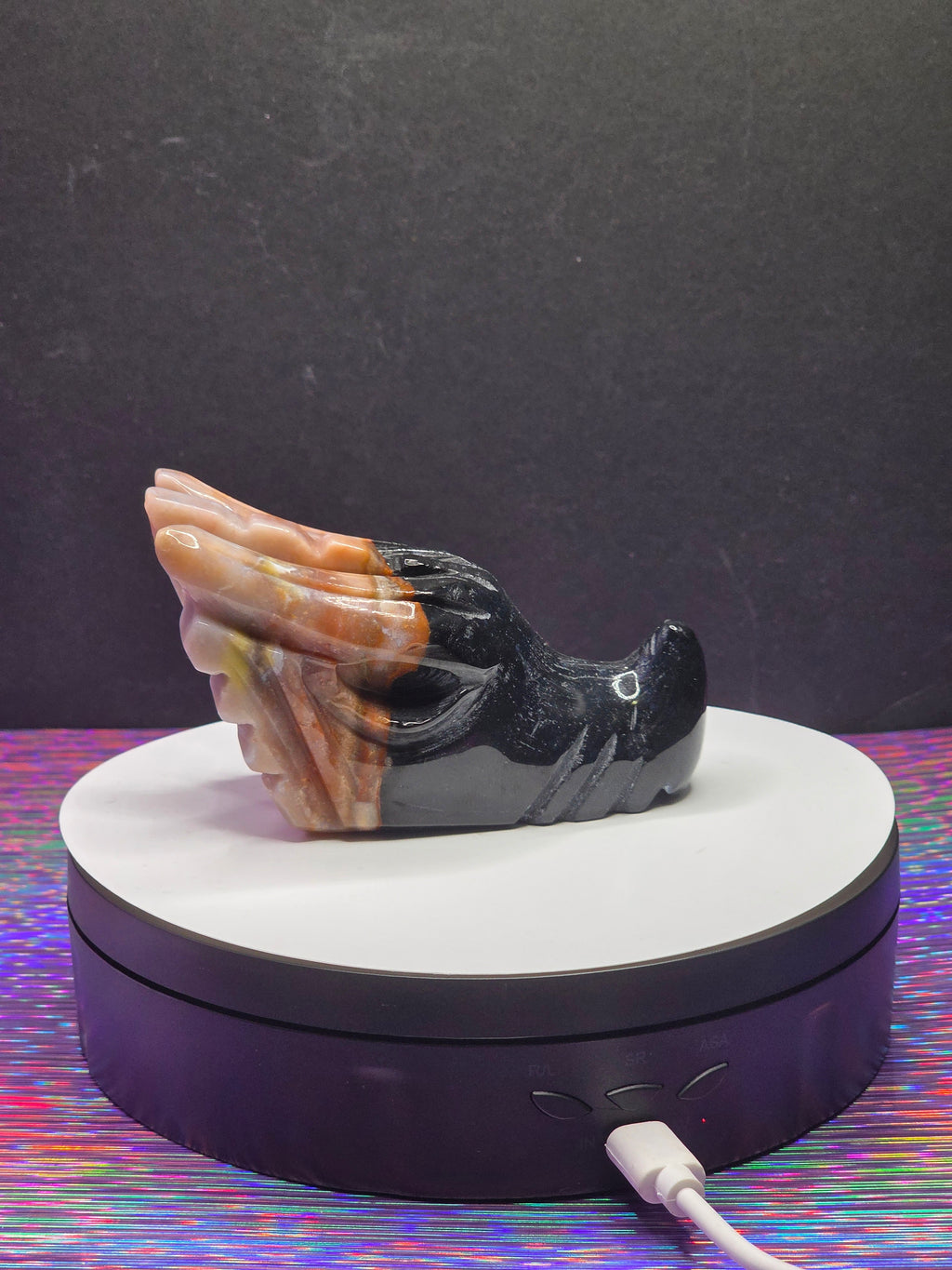 Black & Red Ocean Jasper Dragon Head