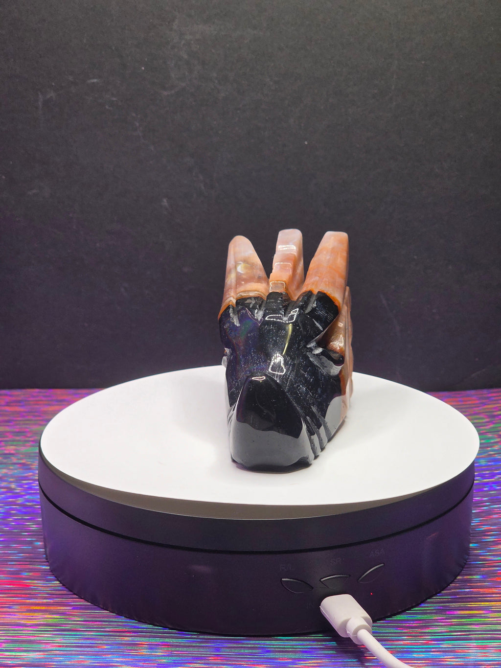 Black & Red Ocean Jasper Dragon Head