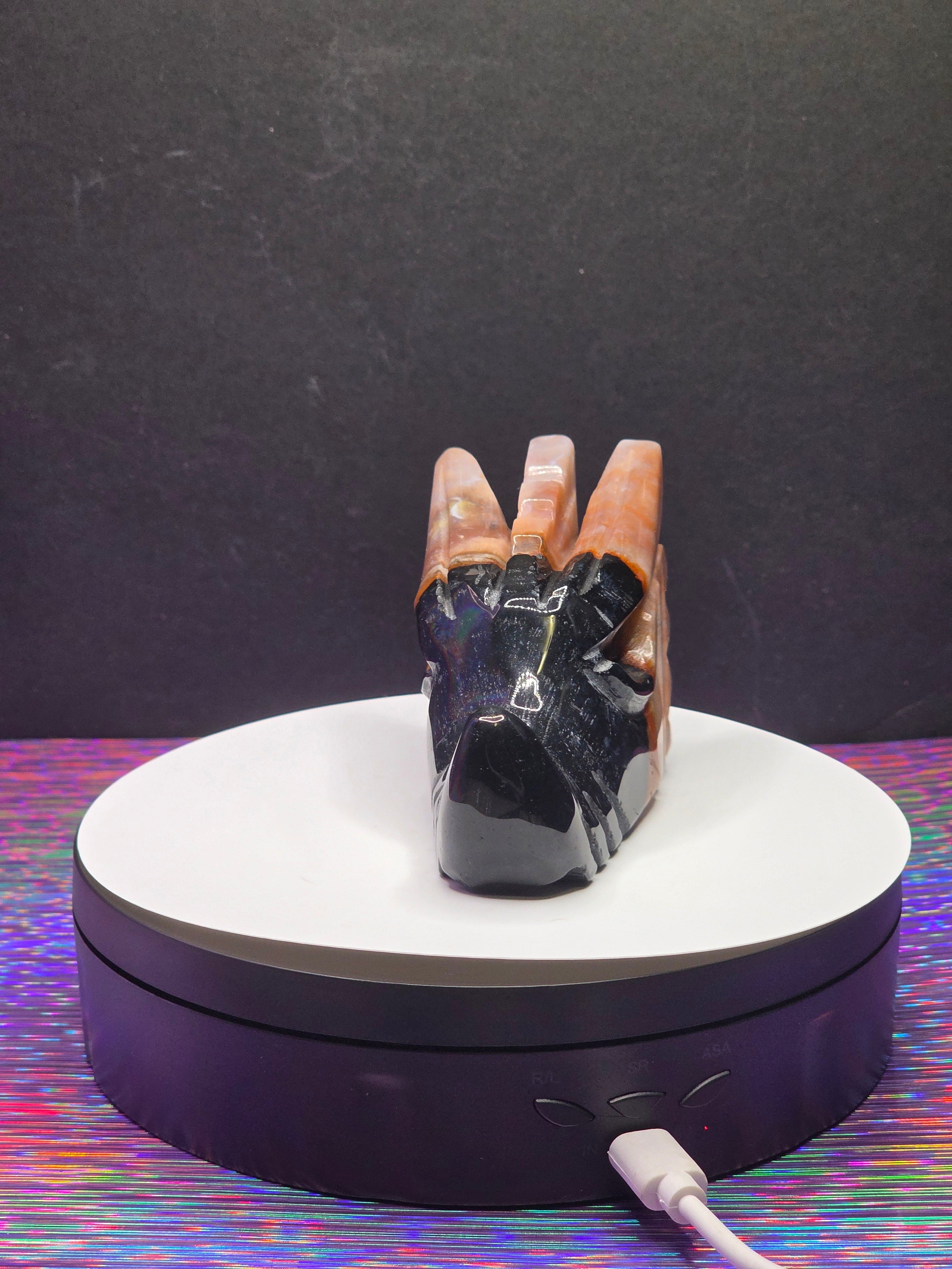 Black & Red Ocean Jasper Dragon Head