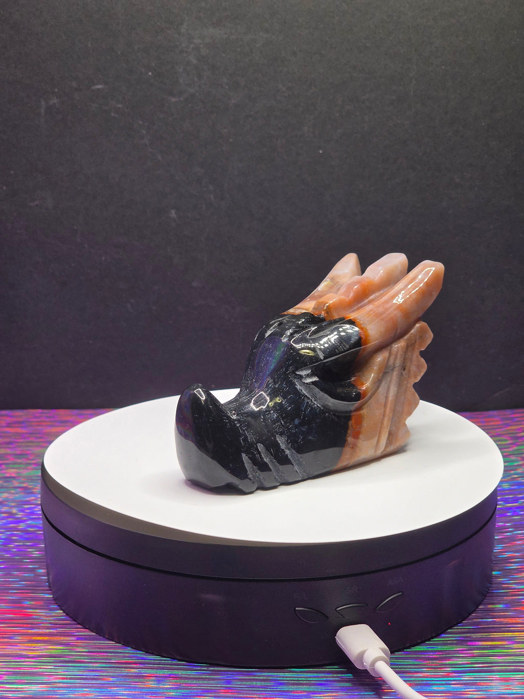 Black & Red Ocean Jasper Dragon Head