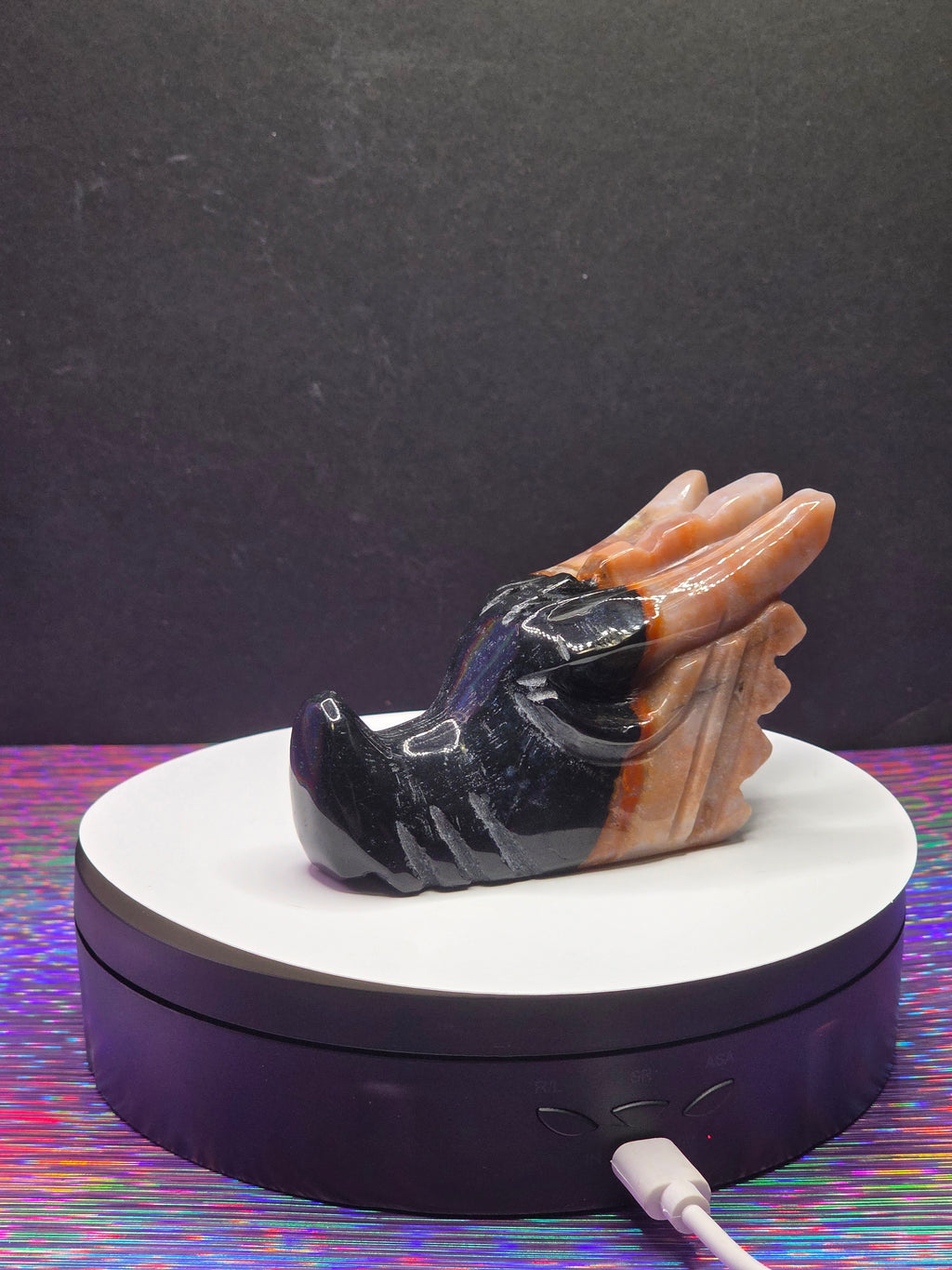 Black & Red Ocean Jasper Dragon Head