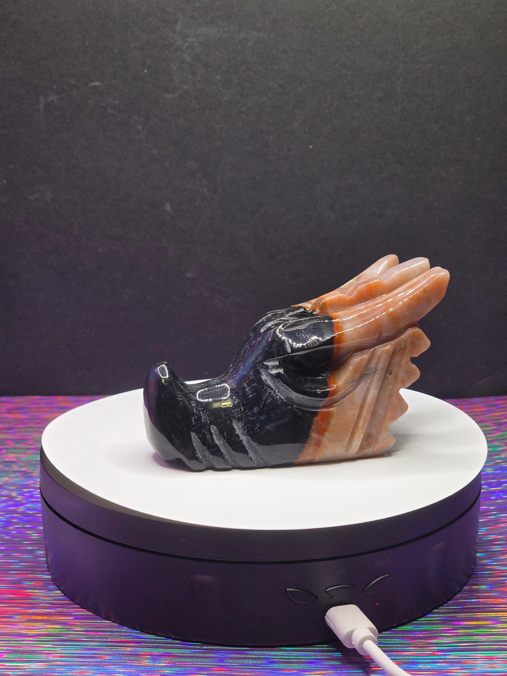 Black & Red Ocean Jasper Dragon Head