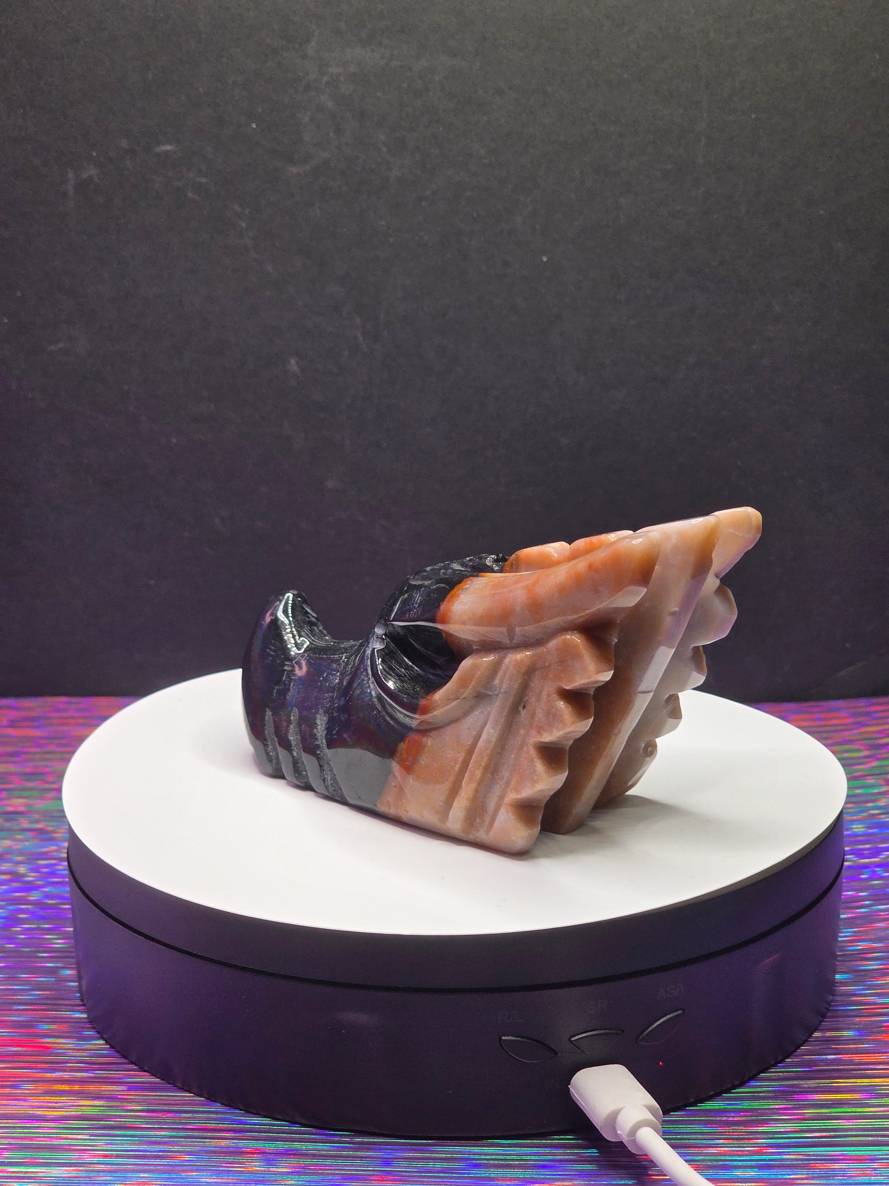 Black & Red Ocean Jasper Dragon Head