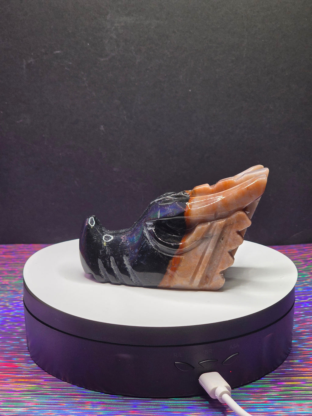 Black & Red Ocean Jasper Dragon Head