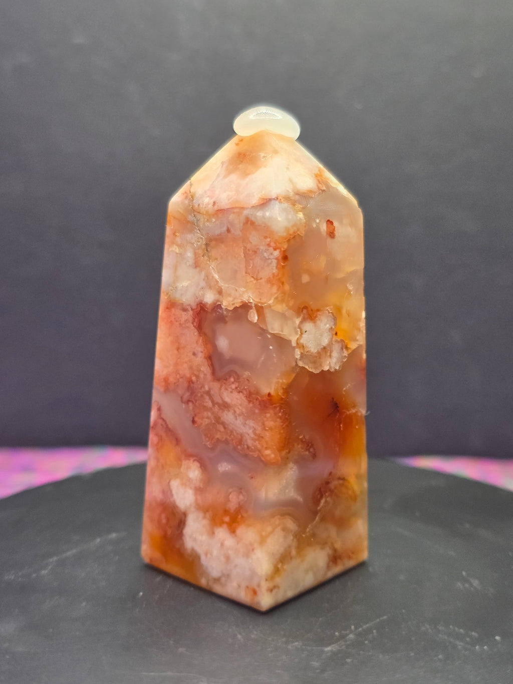 Flower Agate Carnelian Tower A