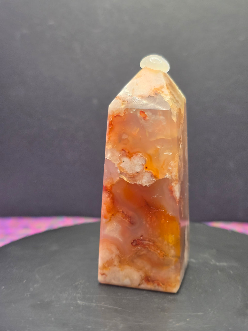 Flower Agate Carnelian Tower A