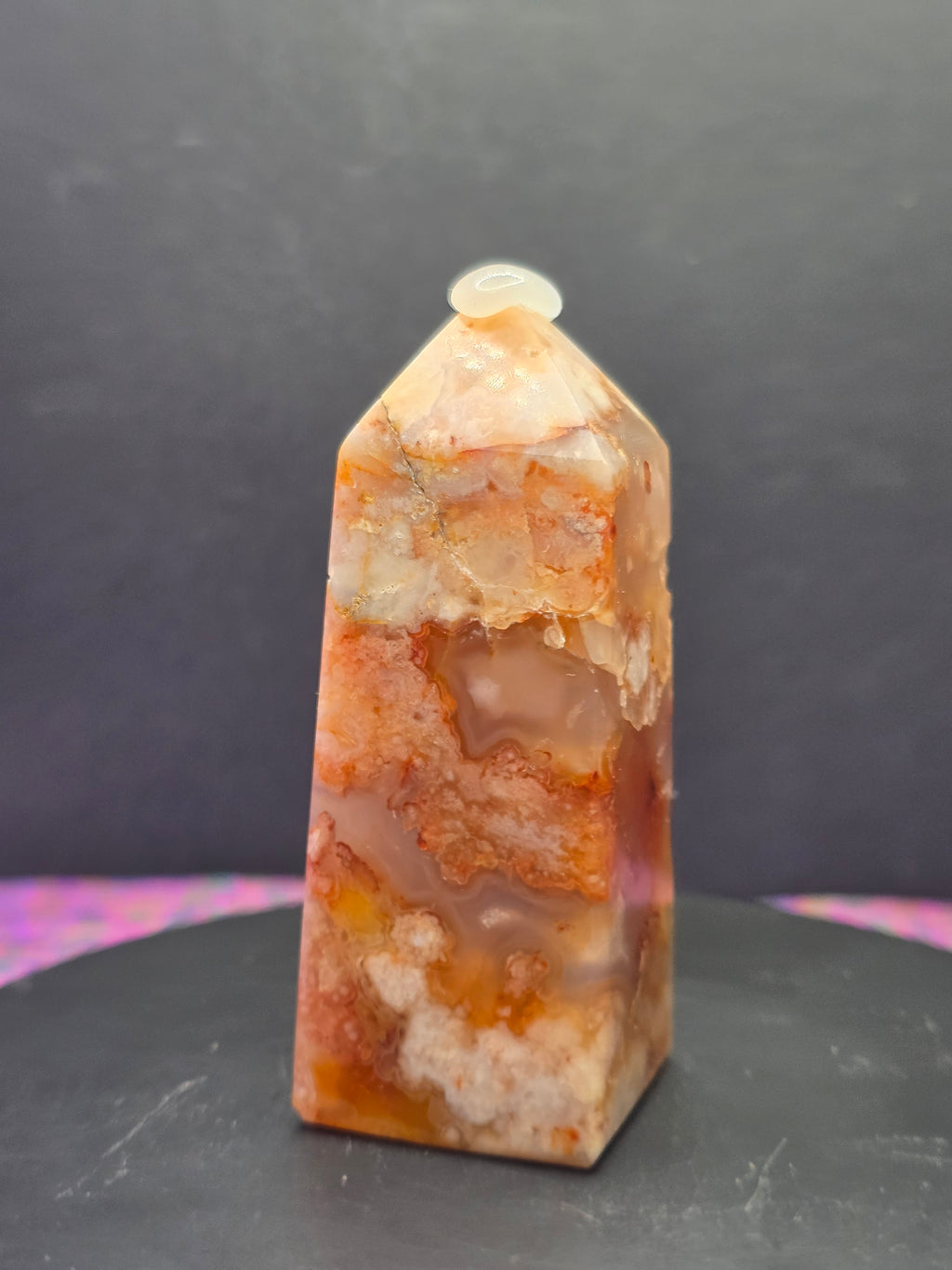 Flower Agate Carnelian Tower A