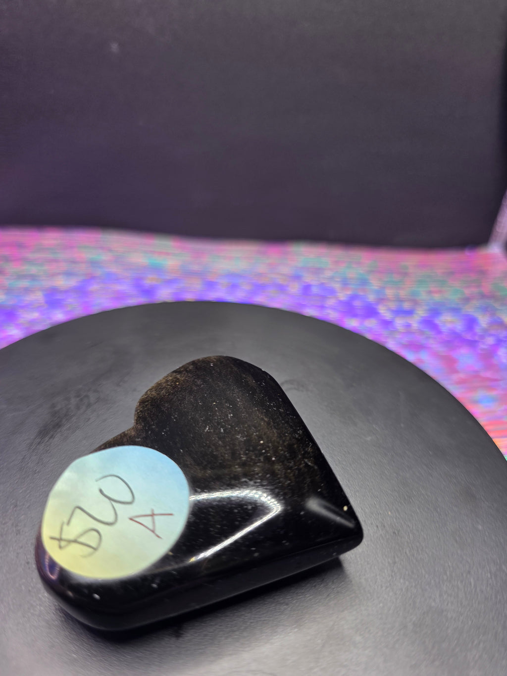 Gold Sheen Obsidian Heart A