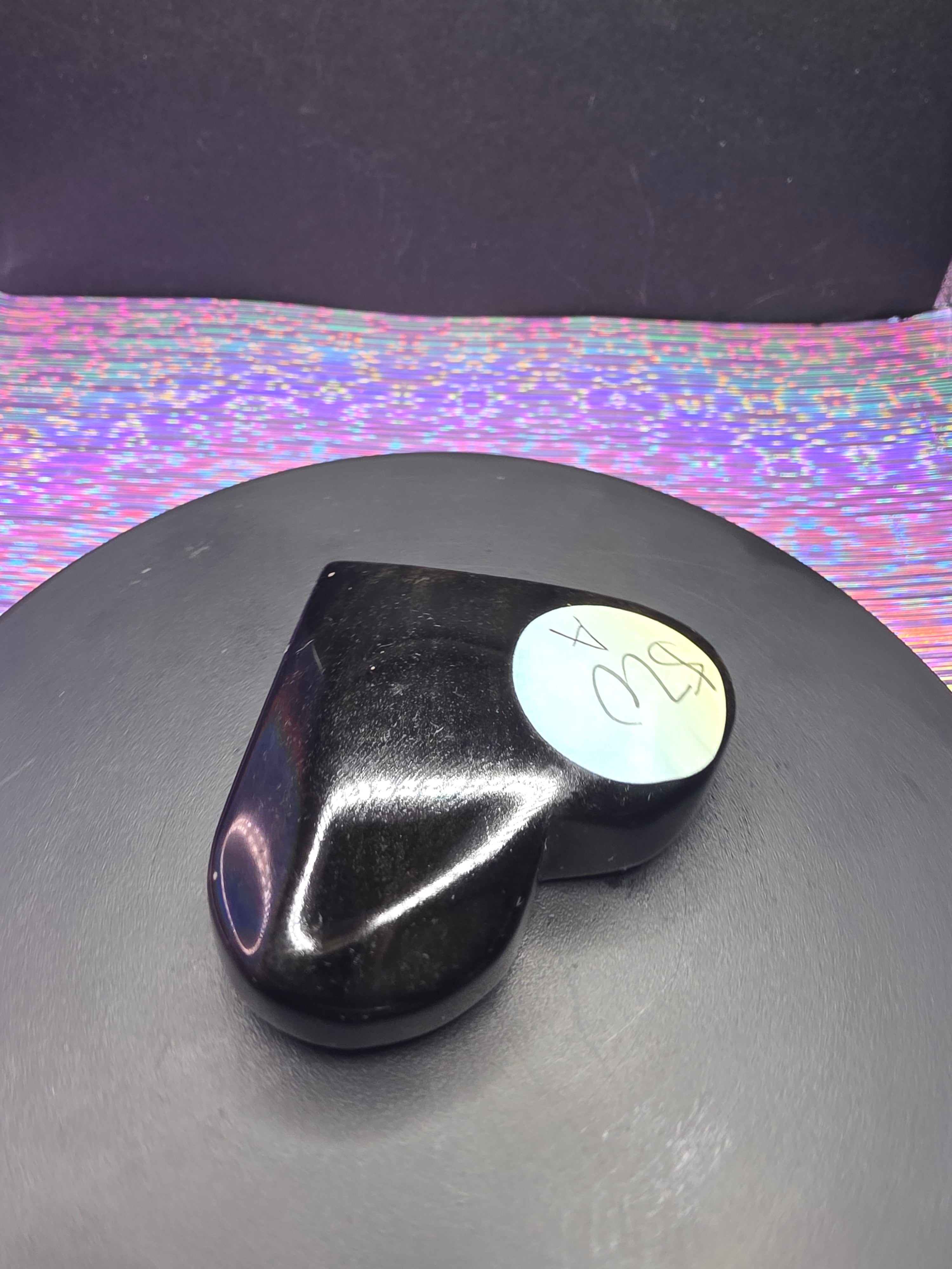 Gold Sheen Obsidian Heart A