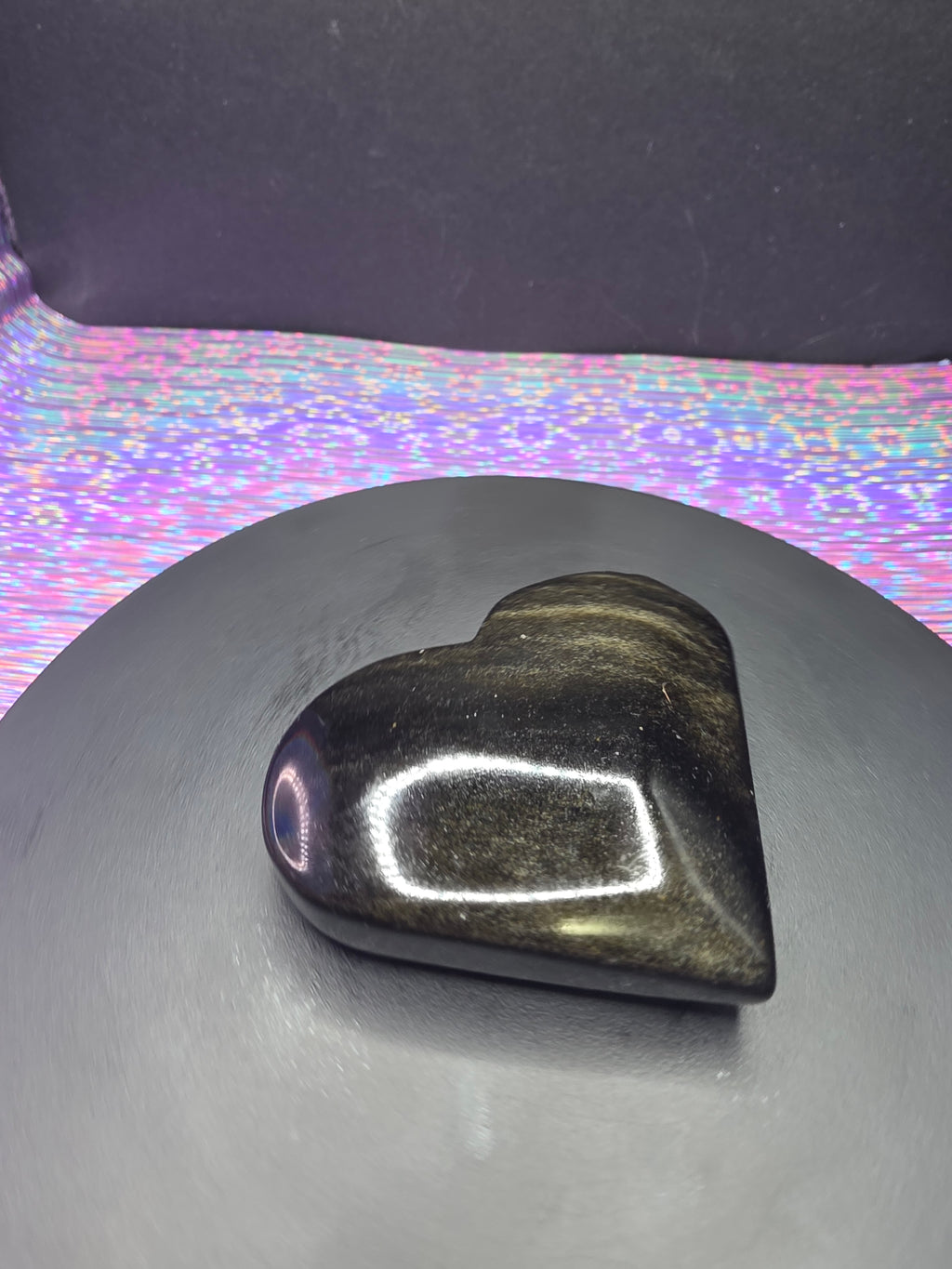 Gold Sheen Obsidian Heart A
