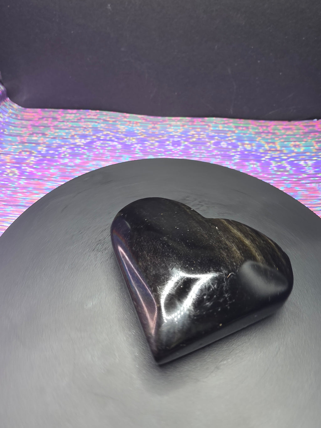 Gold Sheen Obsidian Heart A