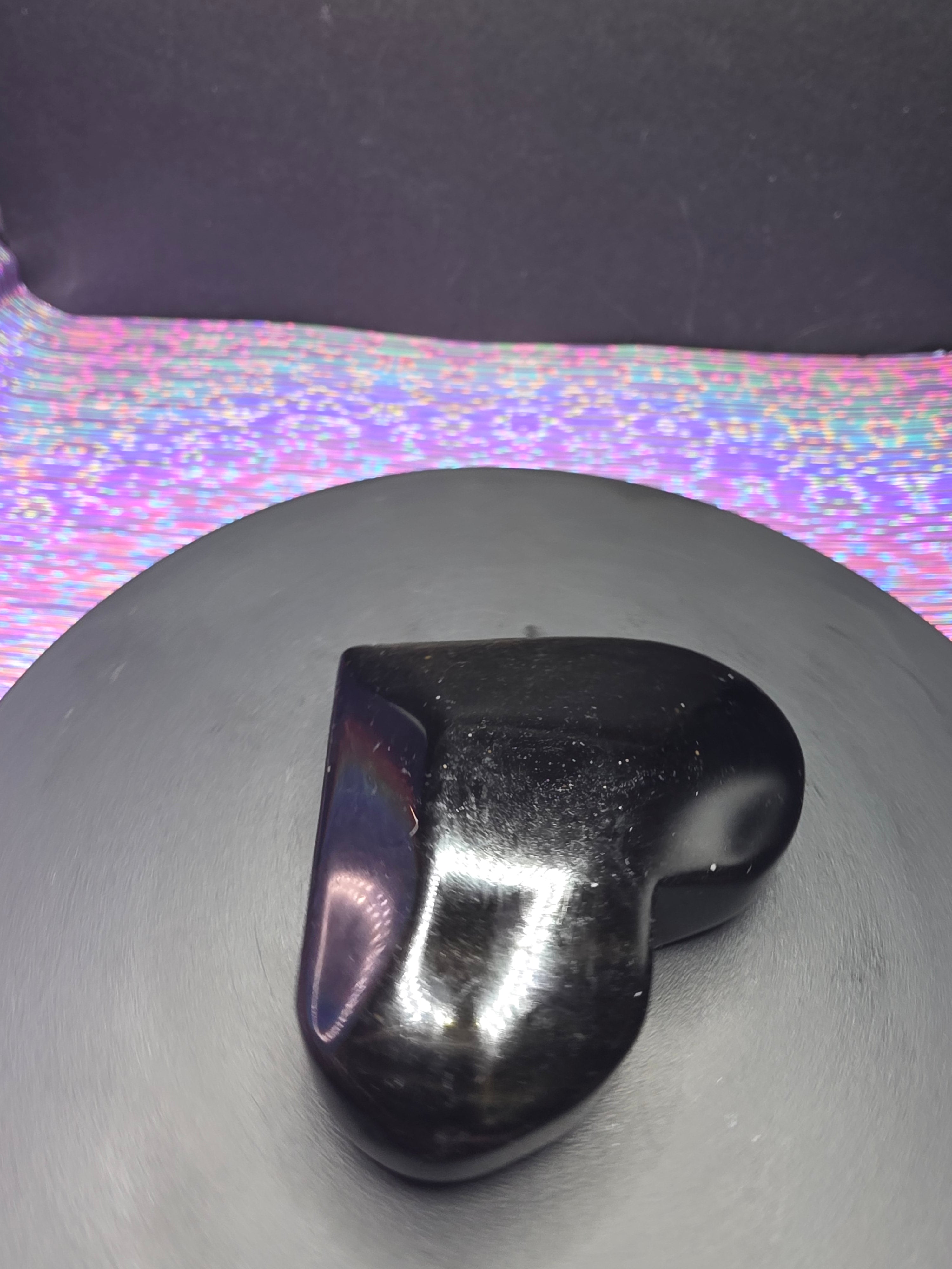 Gold Sheen Obsidian Heart A