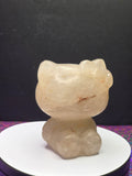 Large Clear Quartz Hello Kitty with Hematite Inclusions