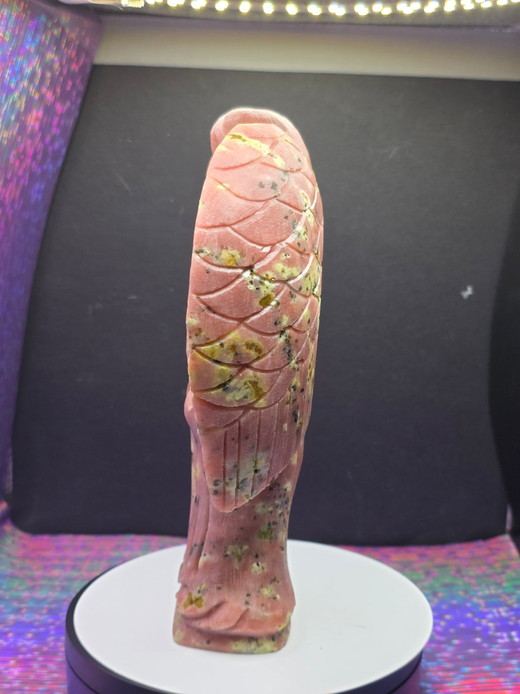 Unpolished Plum Blossom Agate Angel