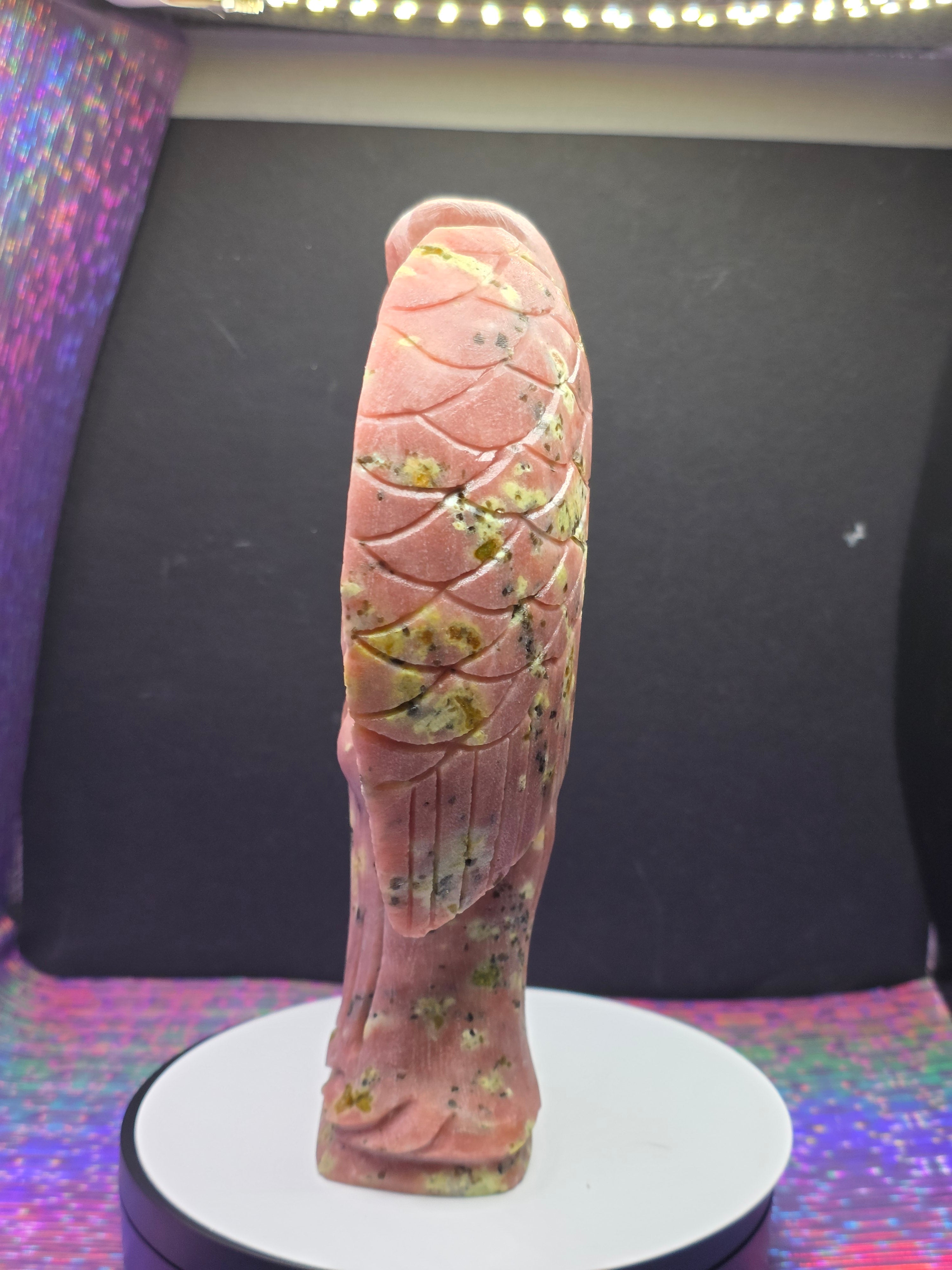 Unpolished Plum Blossom Agate Angel