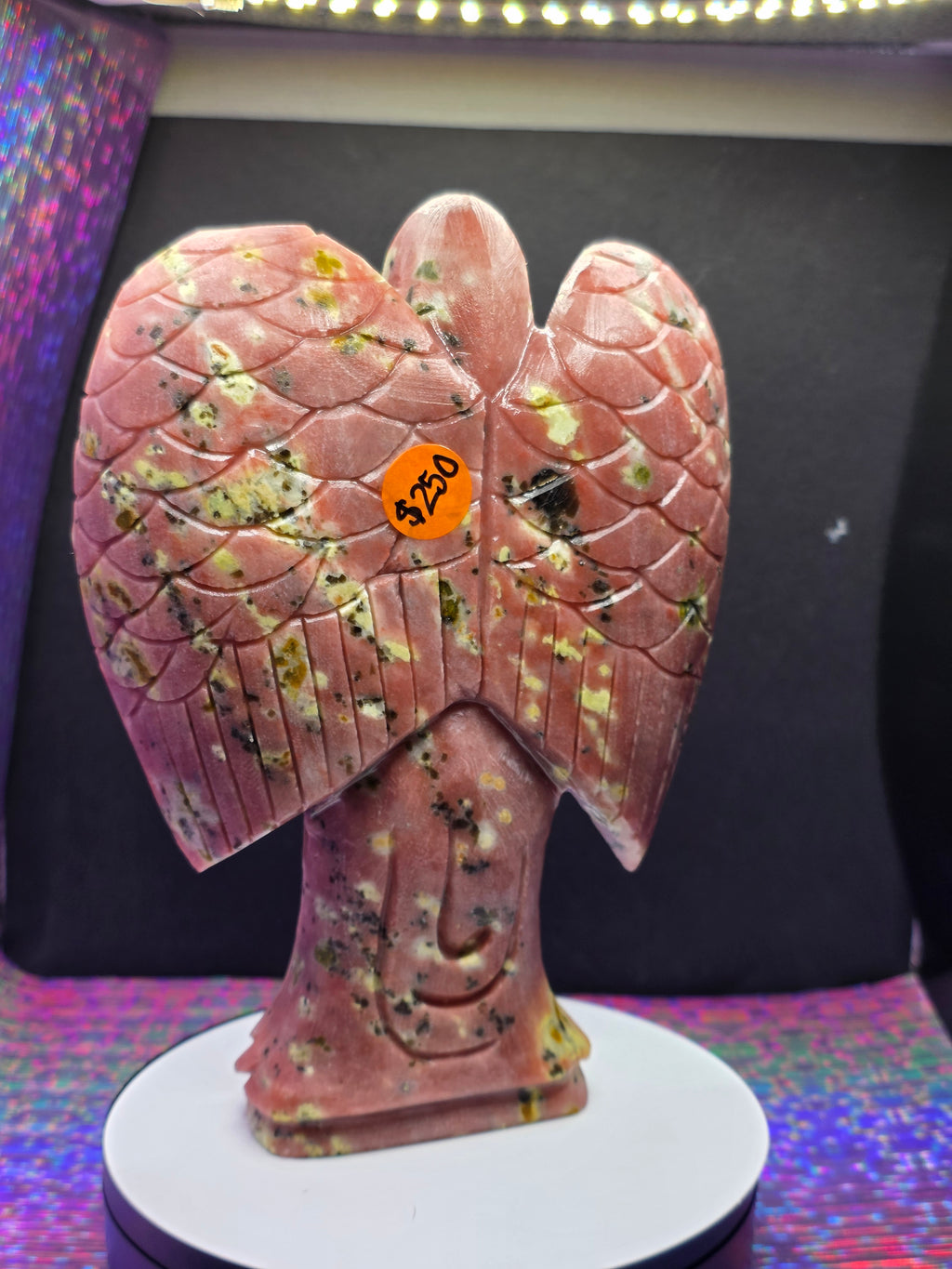Unpolished Plum Blossom Agate Angel