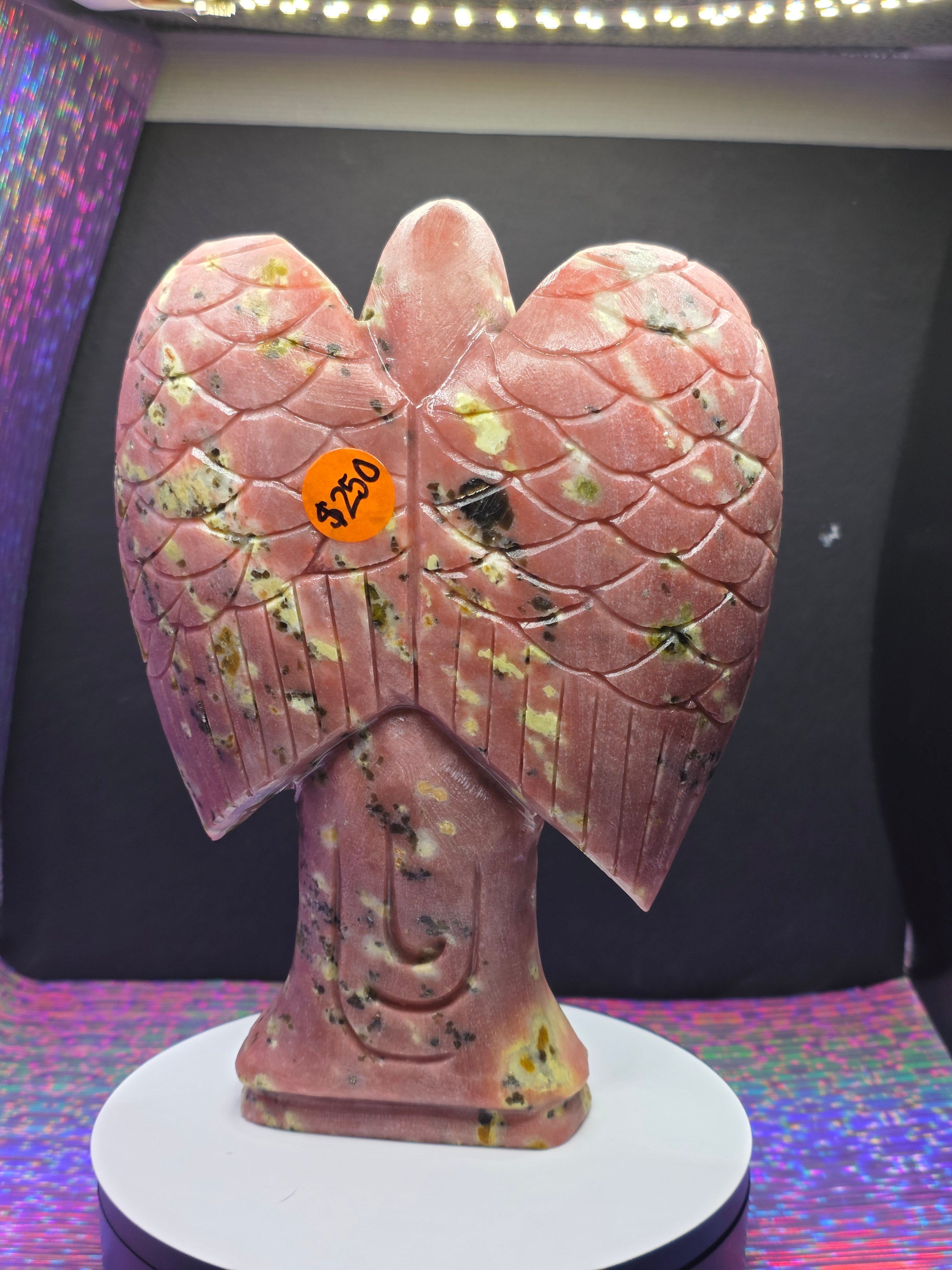 Unpolished Plum Blossom Agate Angel