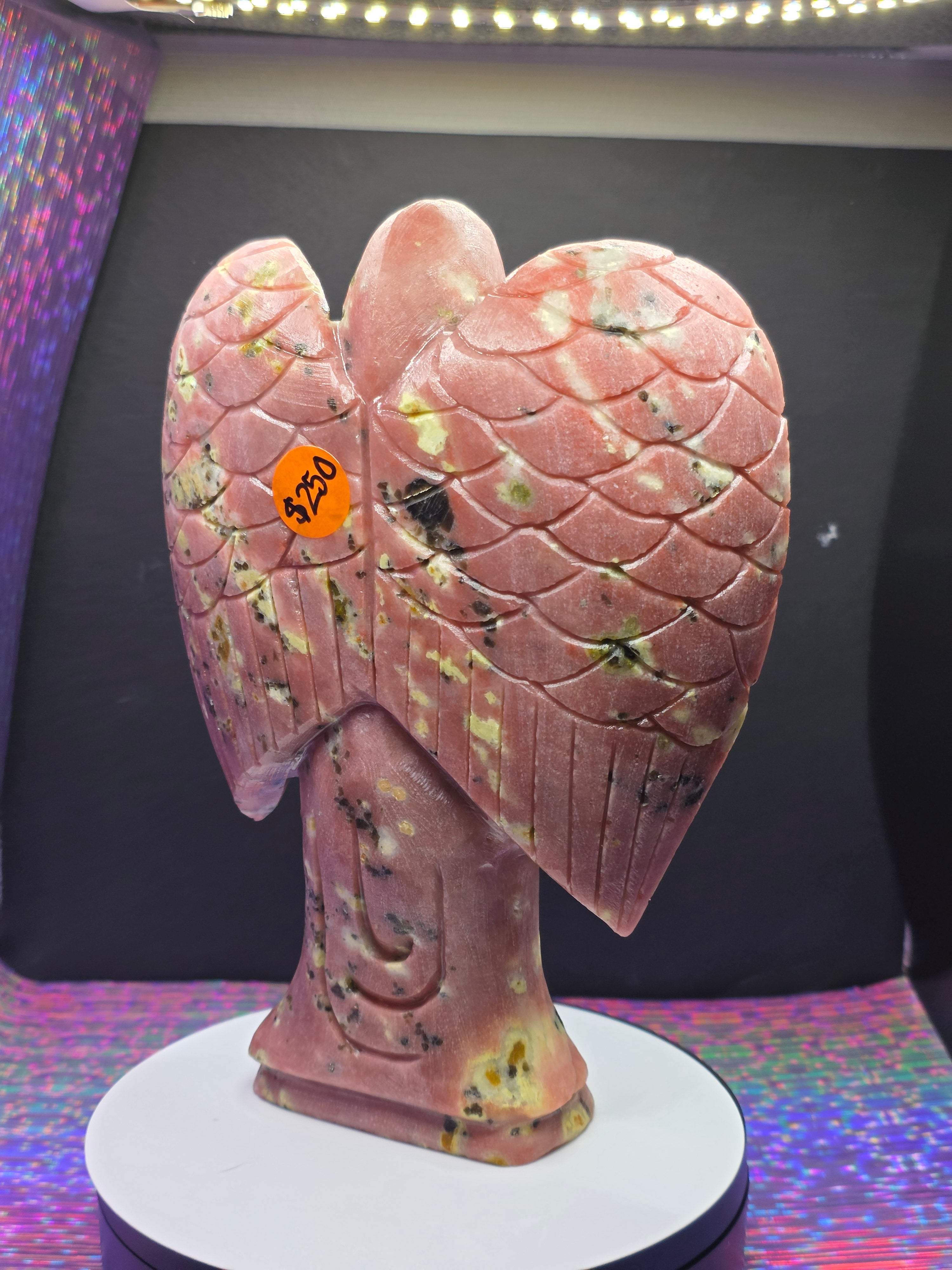 Unpolished Plum Blossom Agate Angel