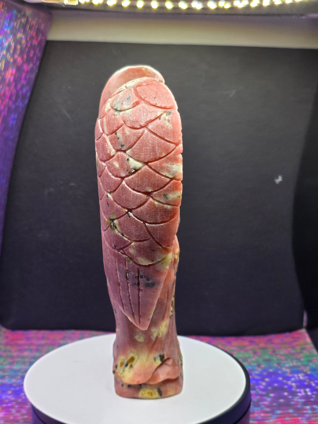 Unpolished Plum Blossom Agate Angel