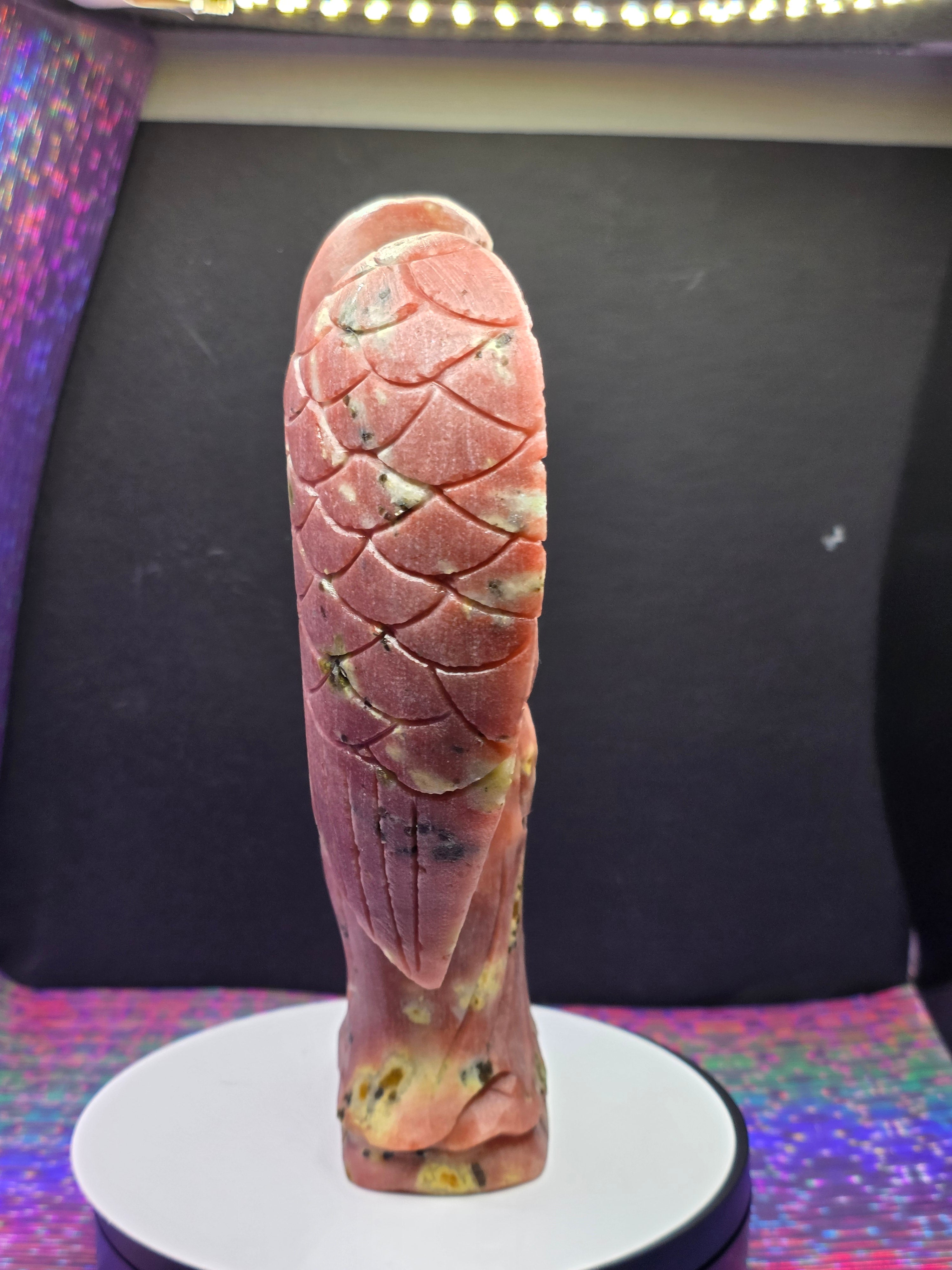 Unpolished Plum Blossom Agate Angel