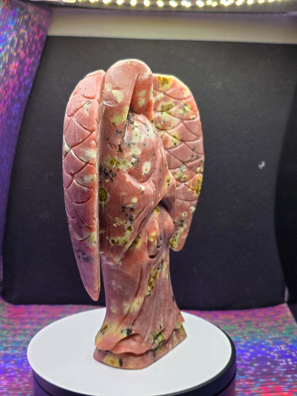 Unpolished Plum Blossom Agate Angel