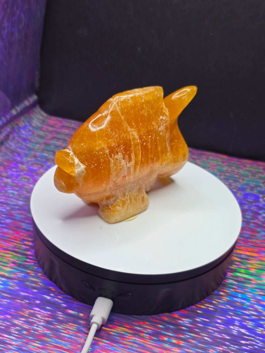 Orange Calcite Goldfish