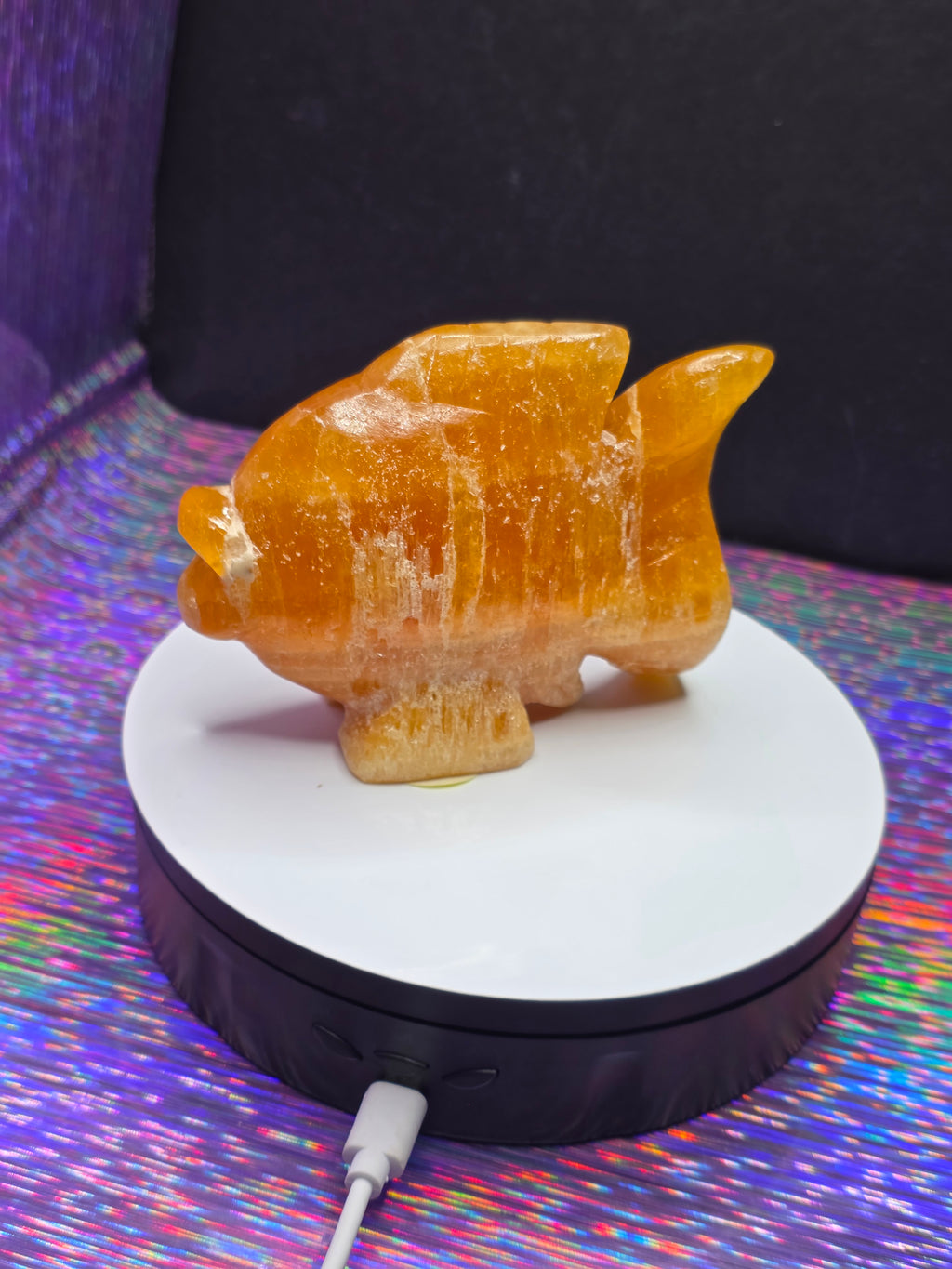 Orange Calcite Goldfish