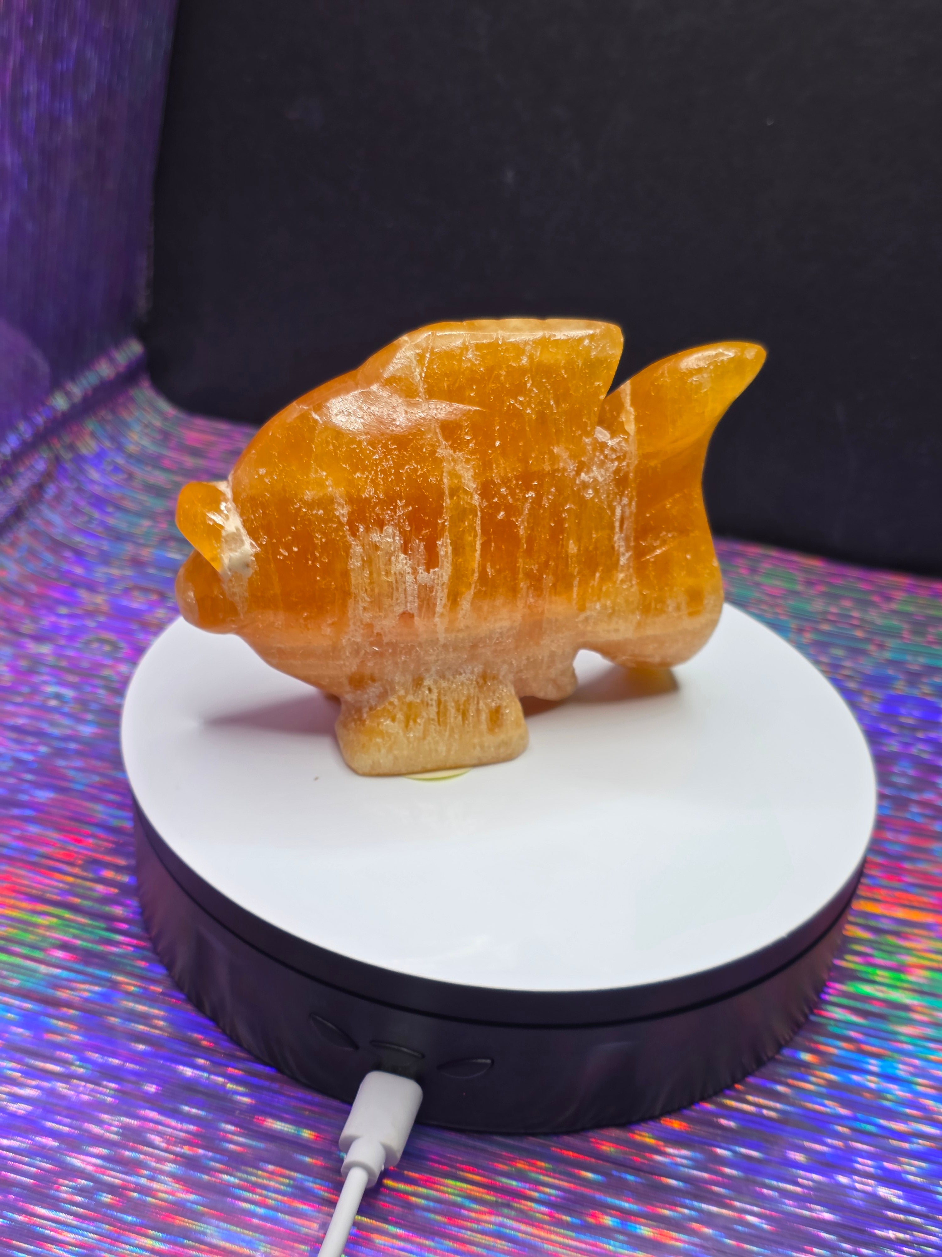 Orange Calcite Goldfish