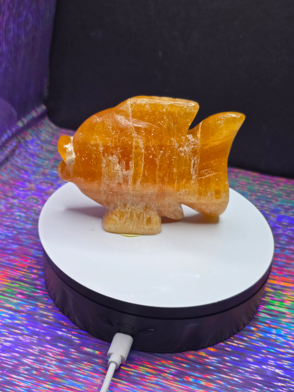 Orange Calcite Goldfish