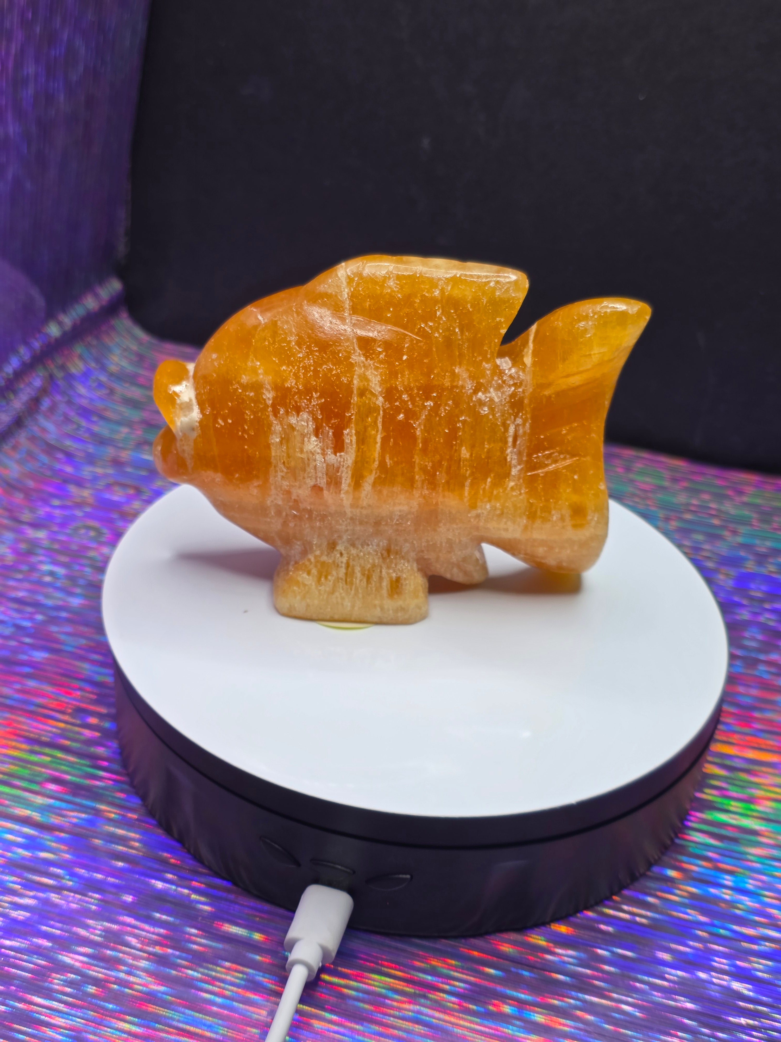 Orange Calcite Goldfish