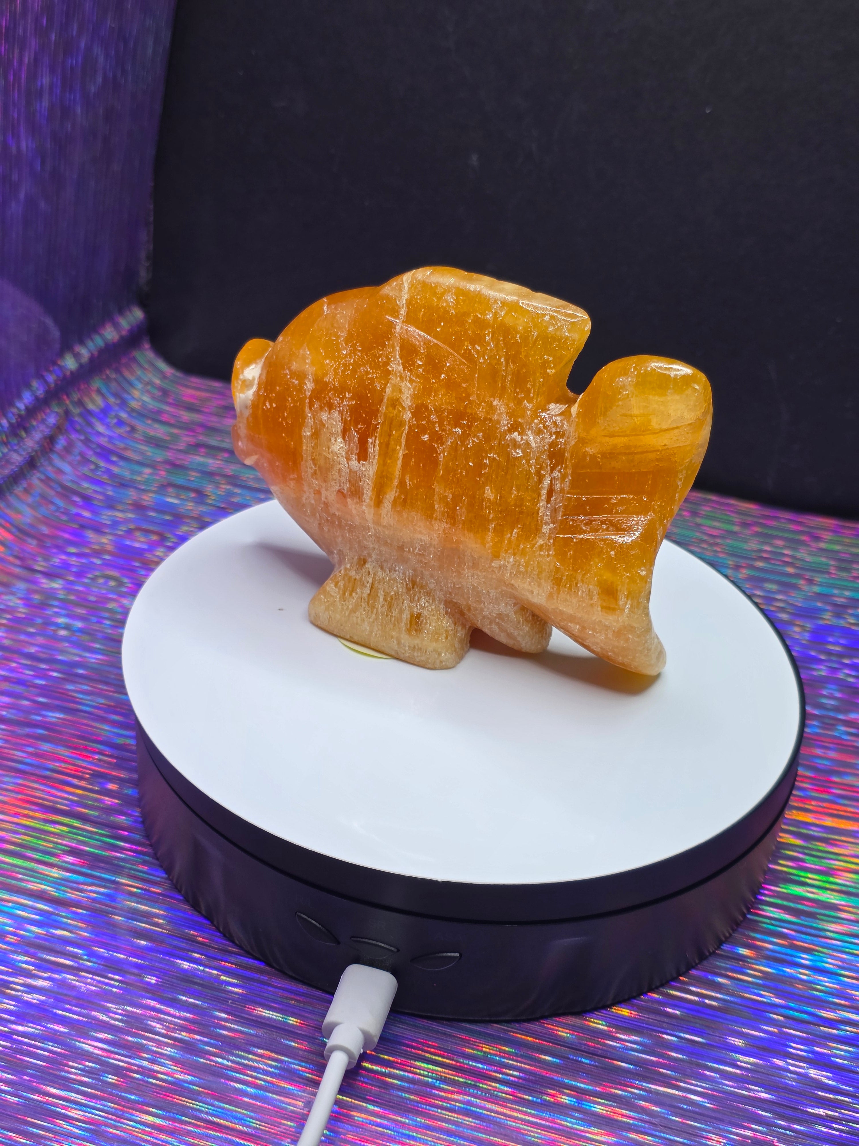 Orange Calcite Goldfish