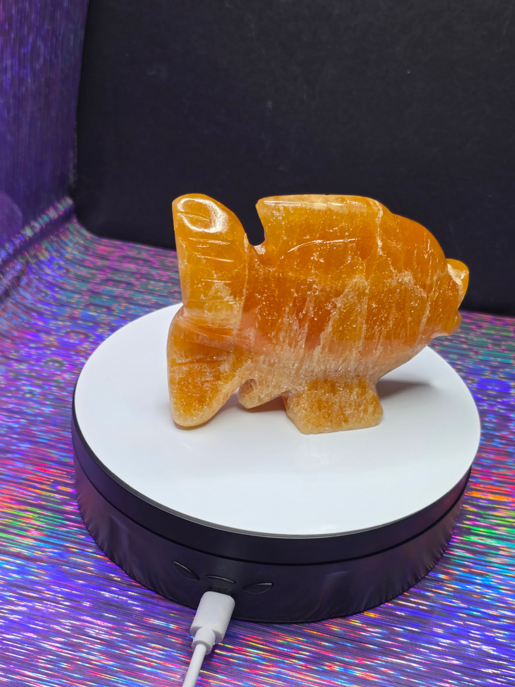 Orange Calcite Goldfish