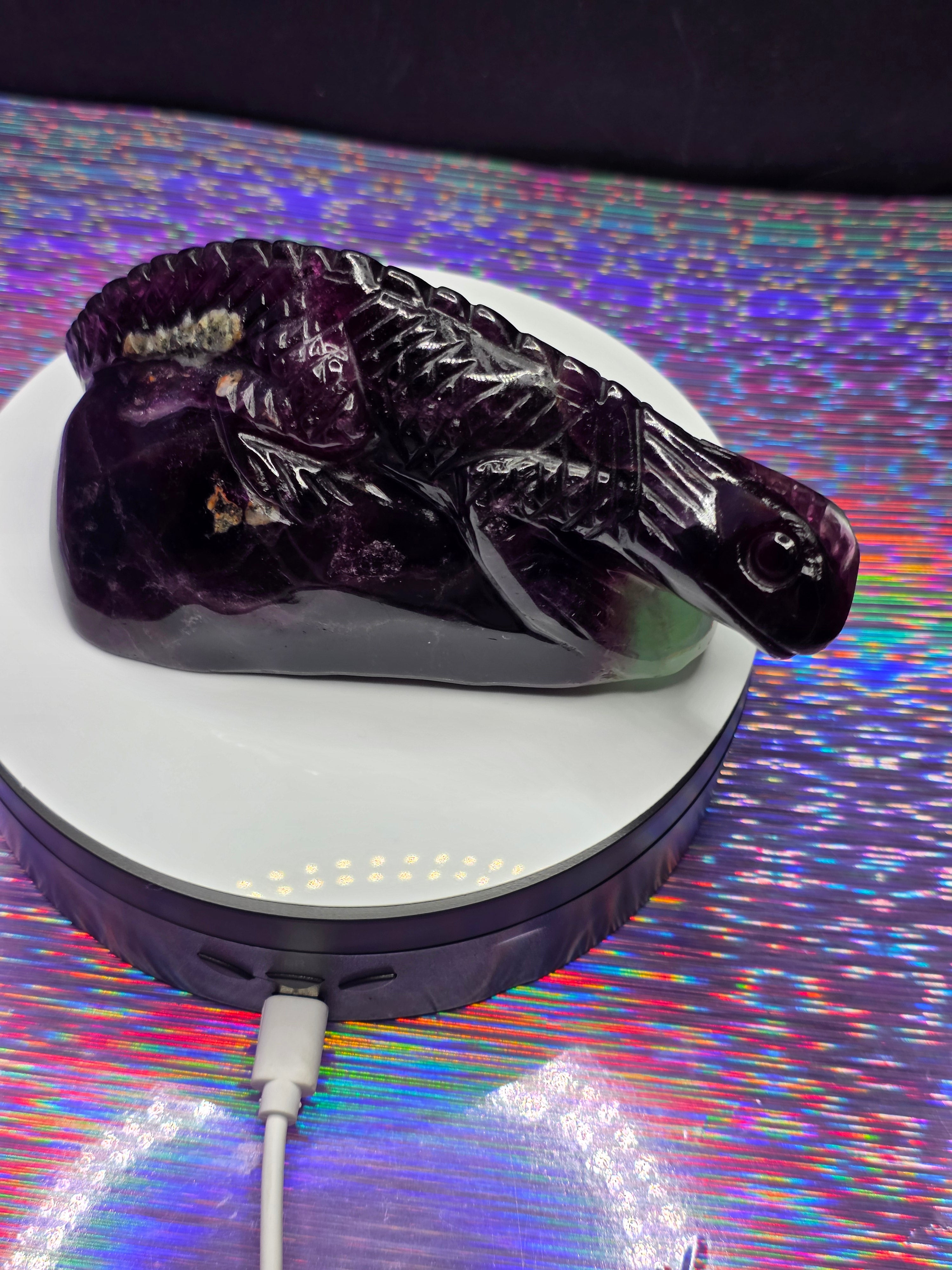 Purple Fluorite Lizard