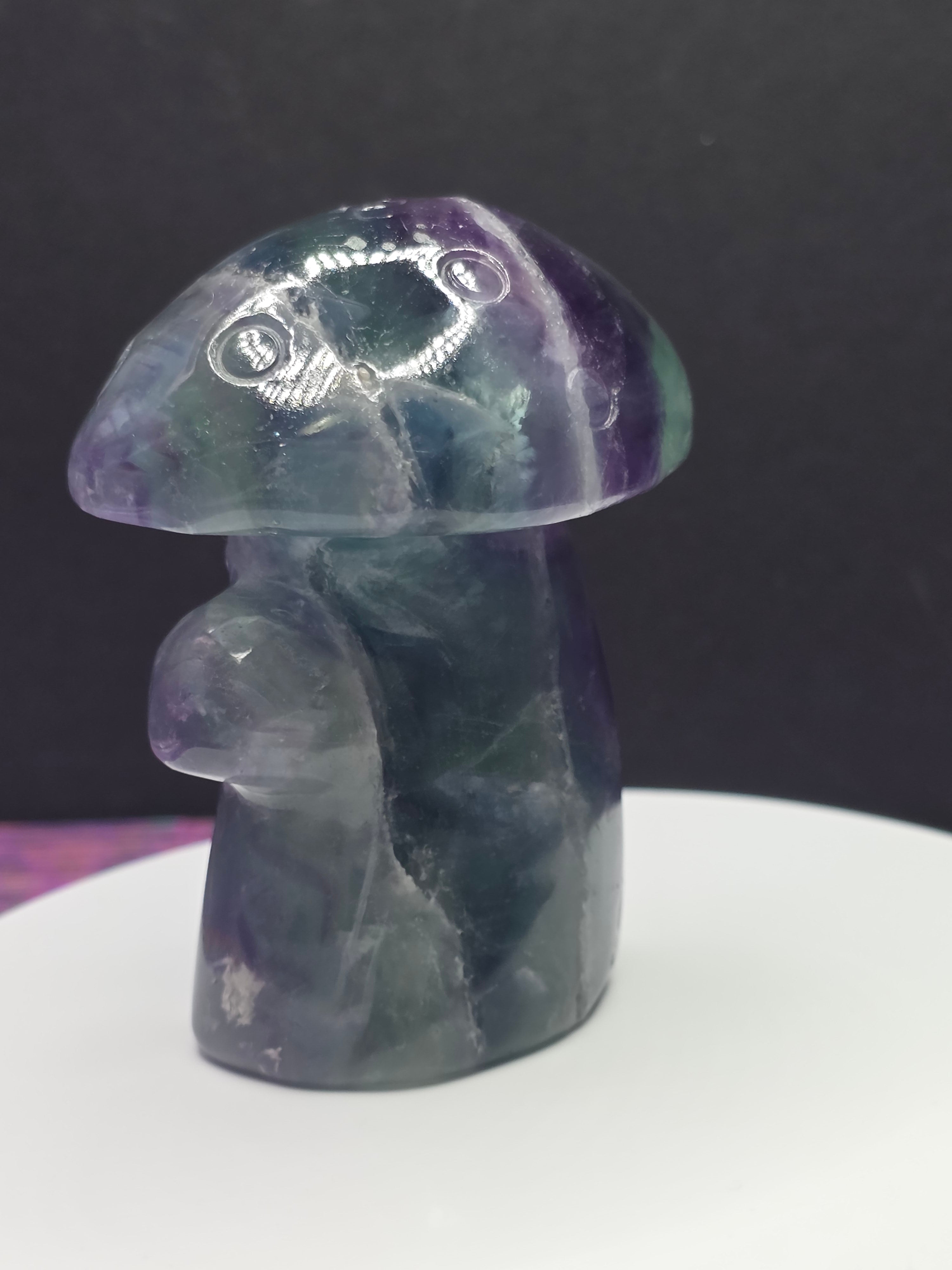 Rainbow Fluorite Mushroom