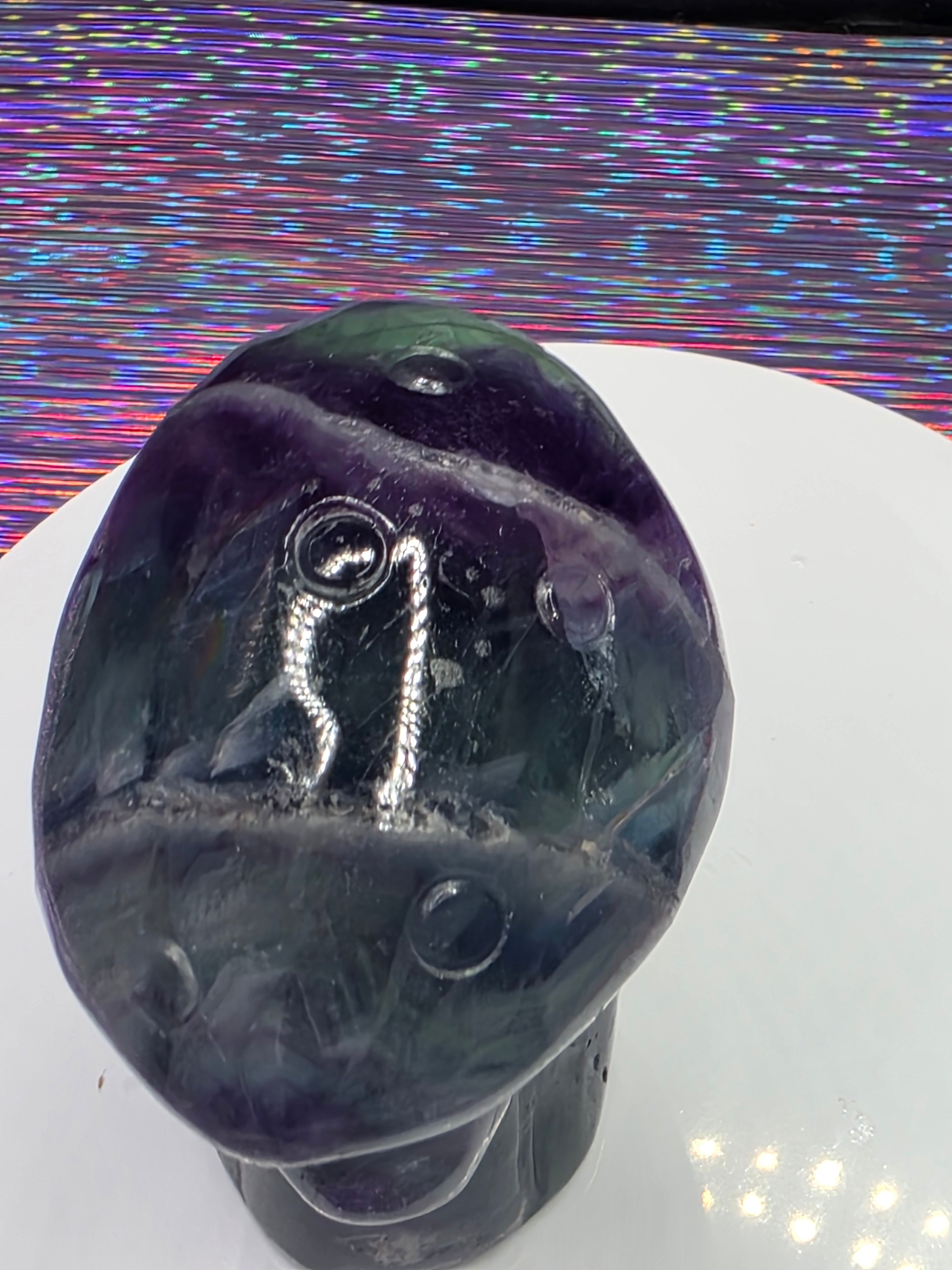 Rainbow Fluorite Mushroom