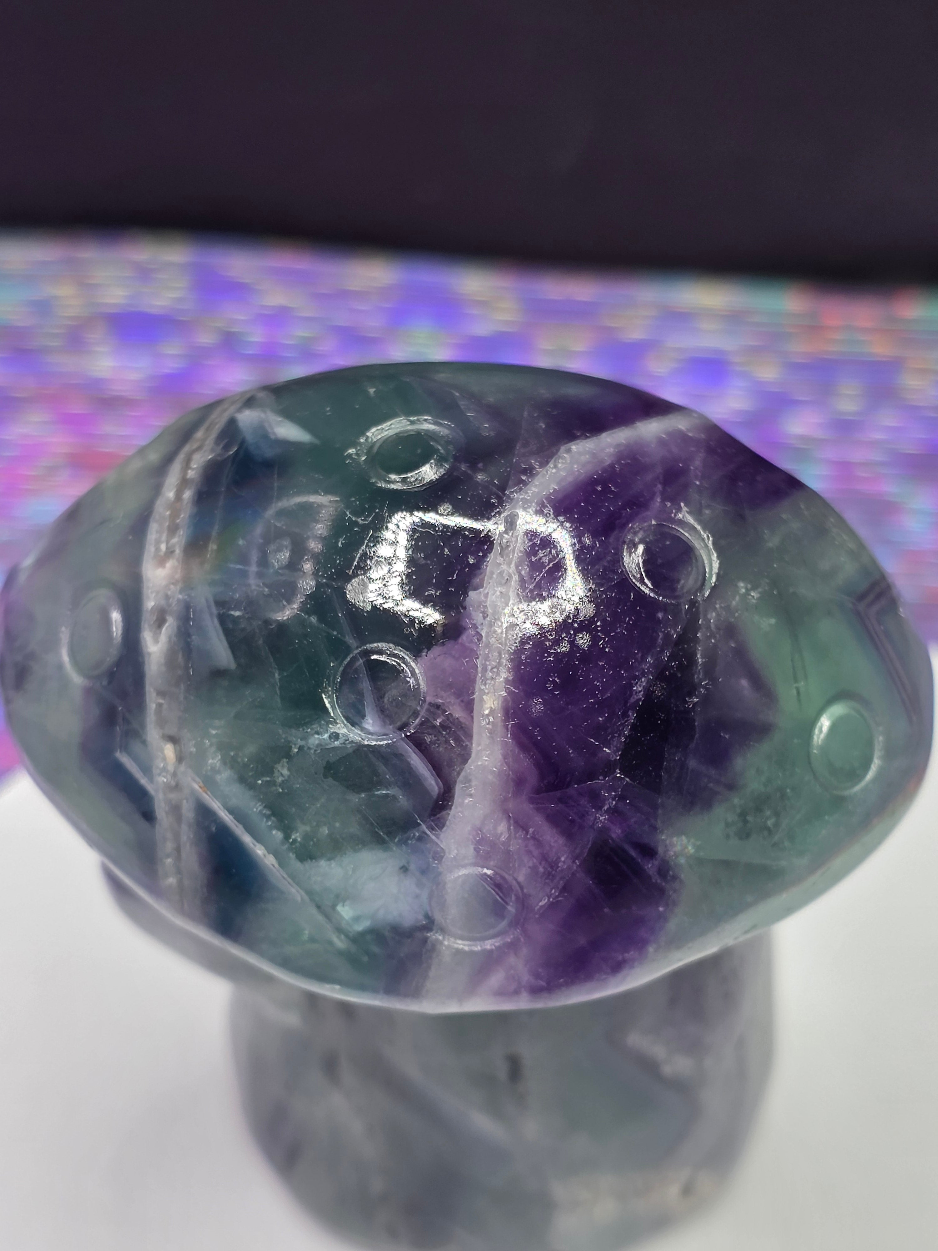 Rainbow Fluorite Mushroom