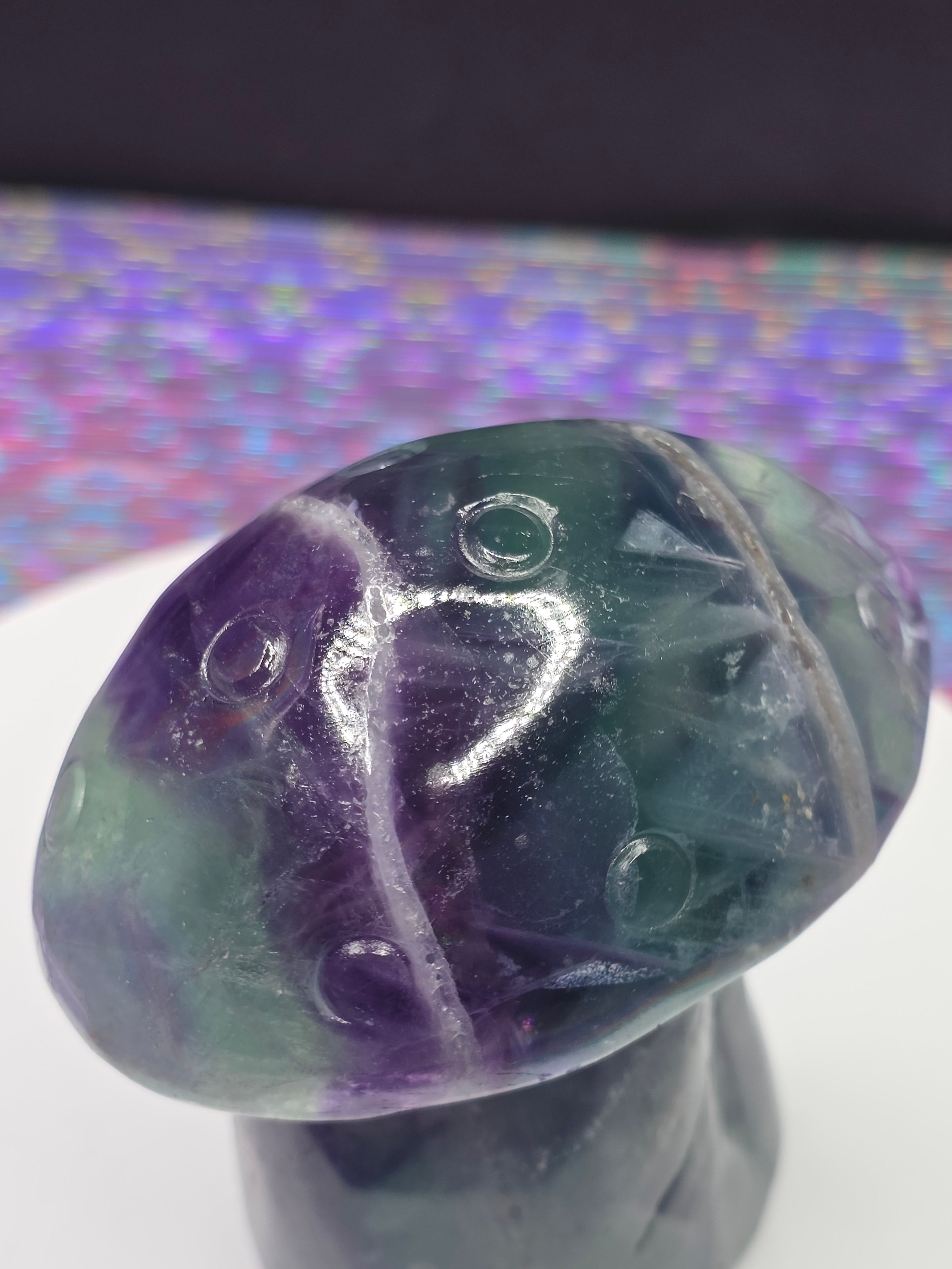 Rainbow Fluorite Mushroom
