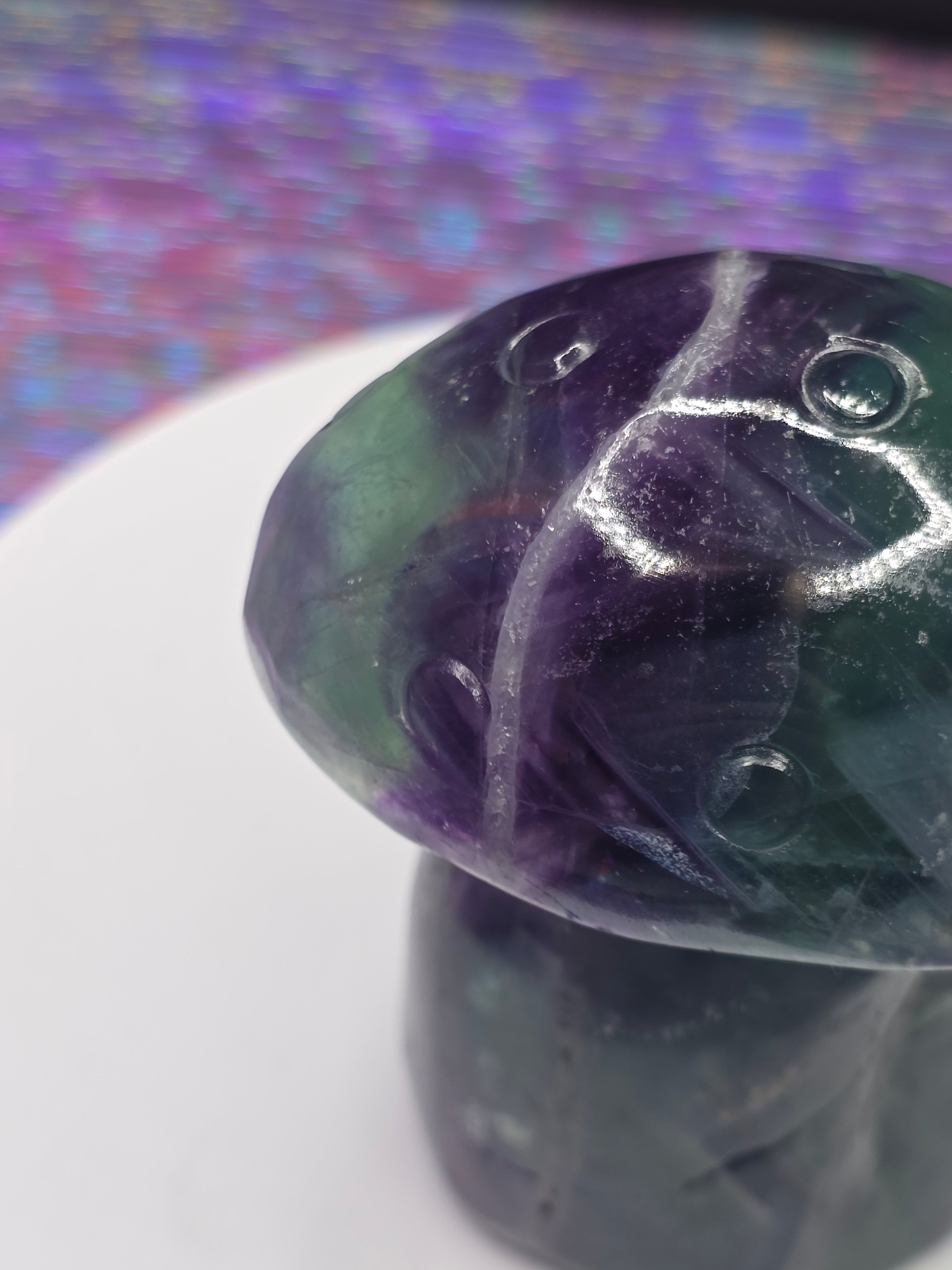 Rainbow Fluorite Mushroom