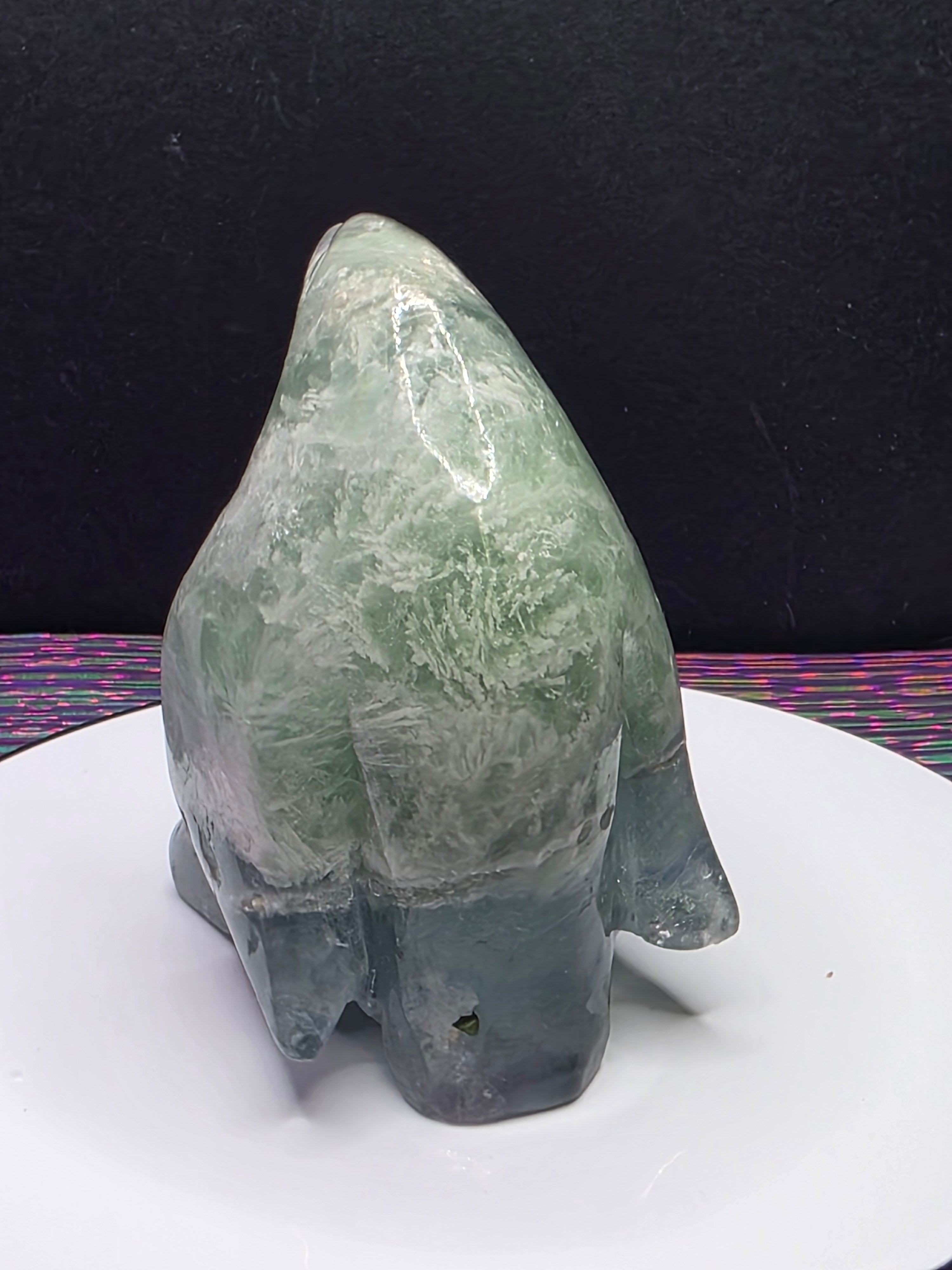 Stunning Feather Fluorite Penguin