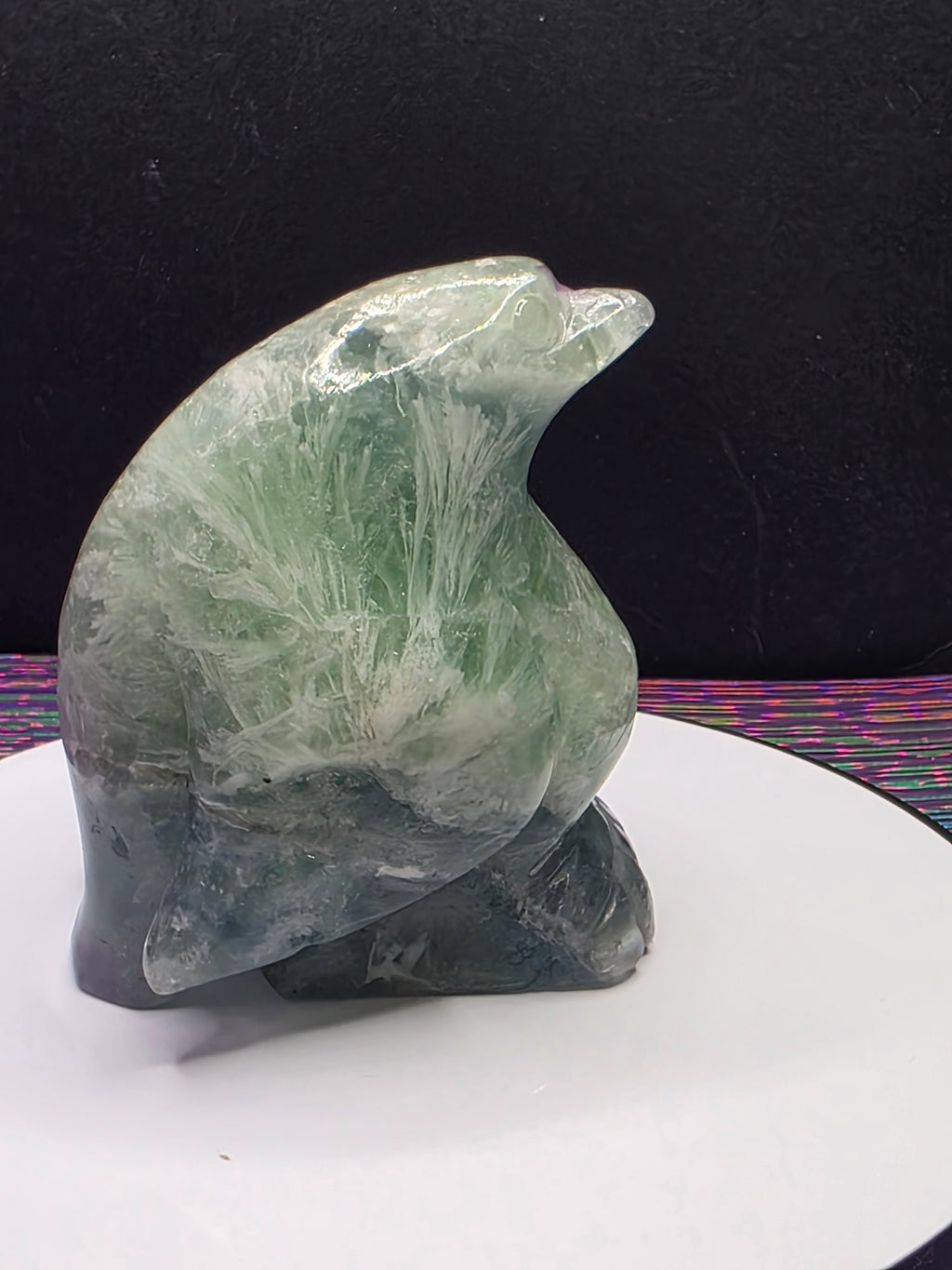 Stunning Feather Fluorite Penguin