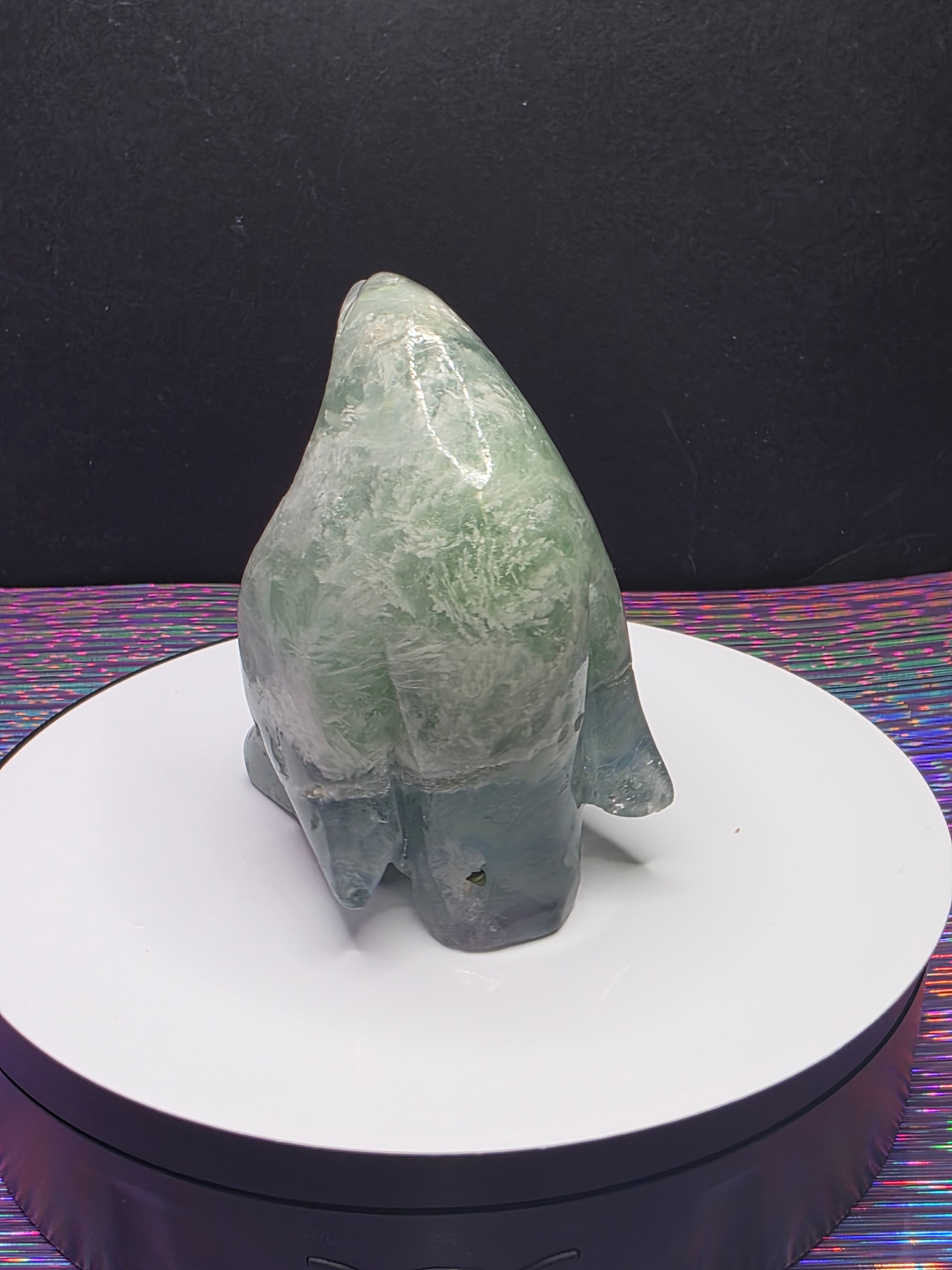 Stunning Feather Fluorite Penguin