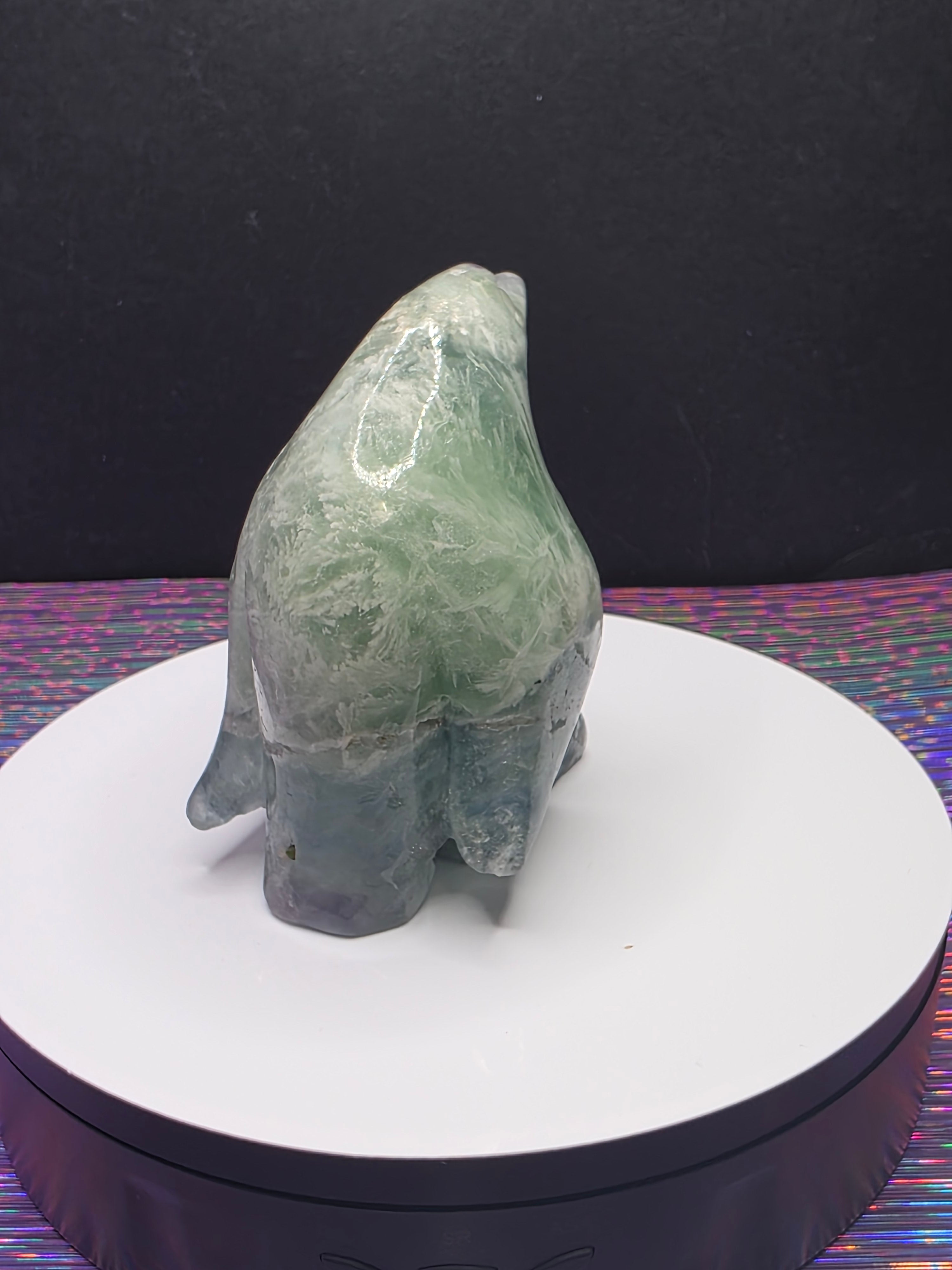 Stunning Feather Fluorite Penguin