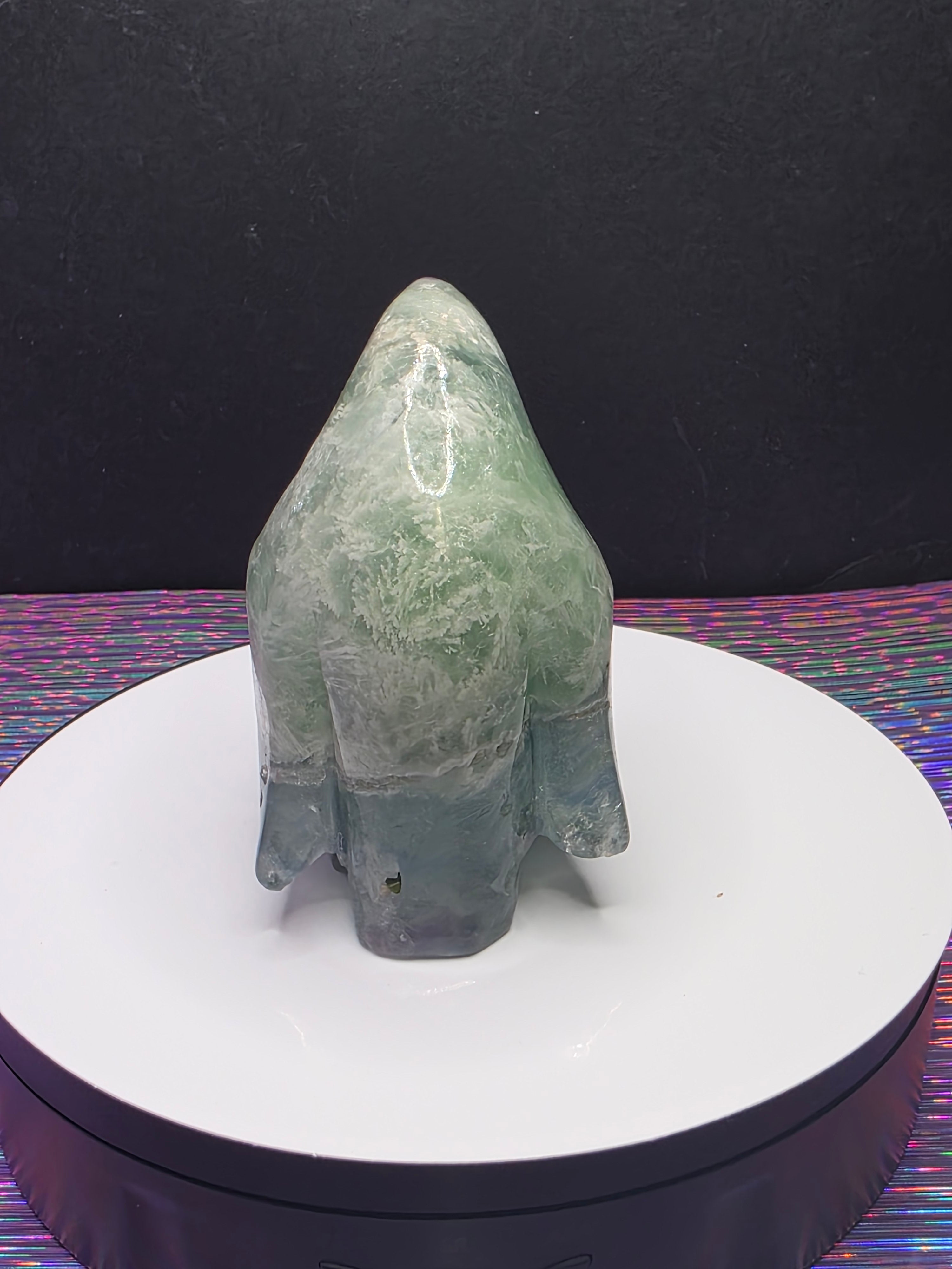 Stunning Feather Fluorite Penguin