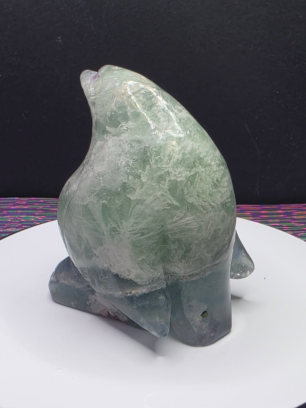 Stunning Feather Fluorite Penguin