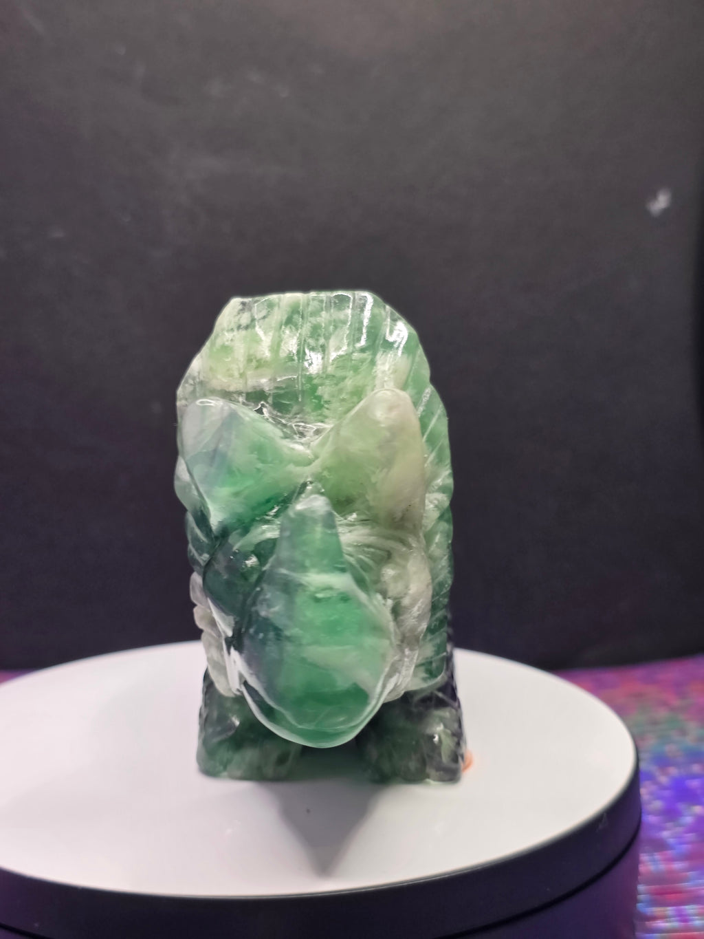 Feather Fluorite Triceratops