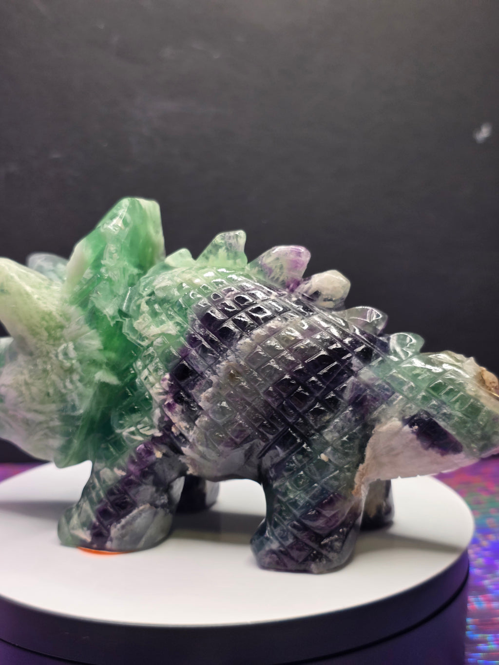 Feather Fluorite Triceratops