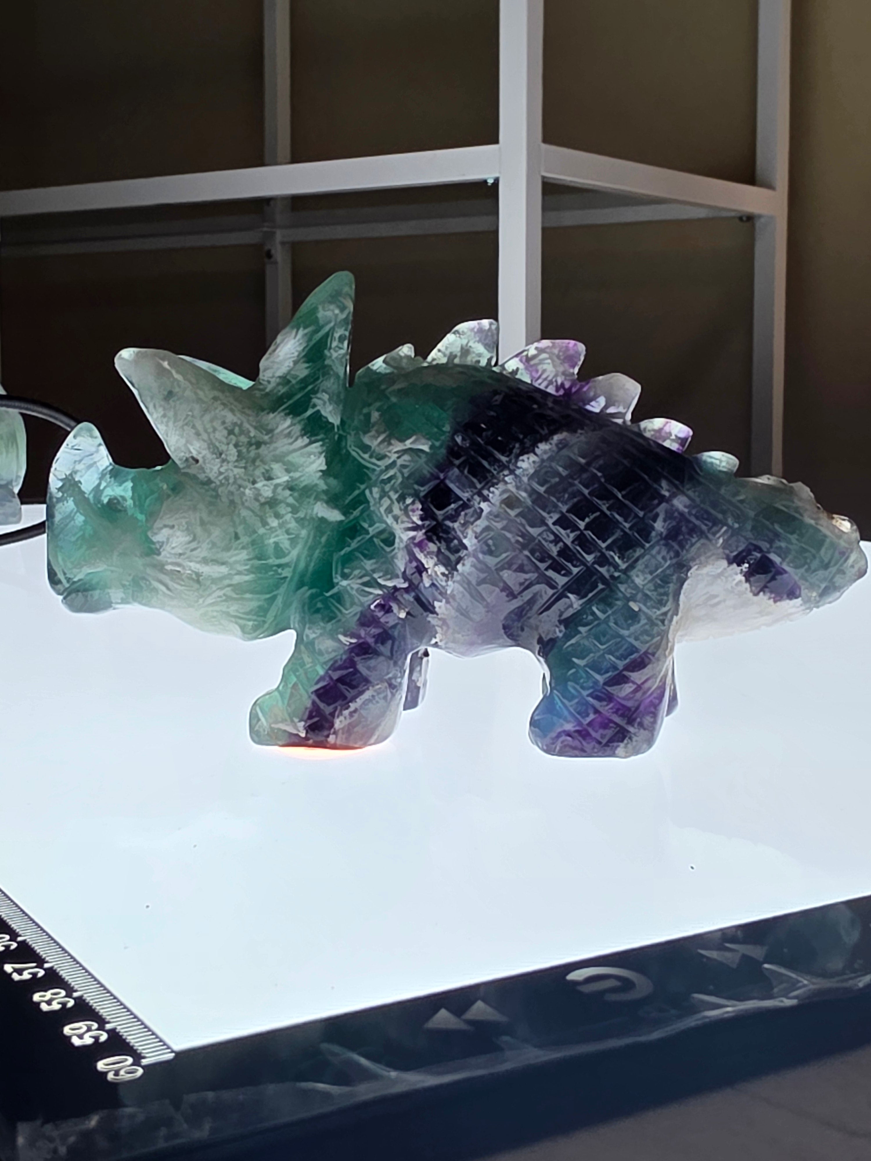 Feather Fluorite Triceratops